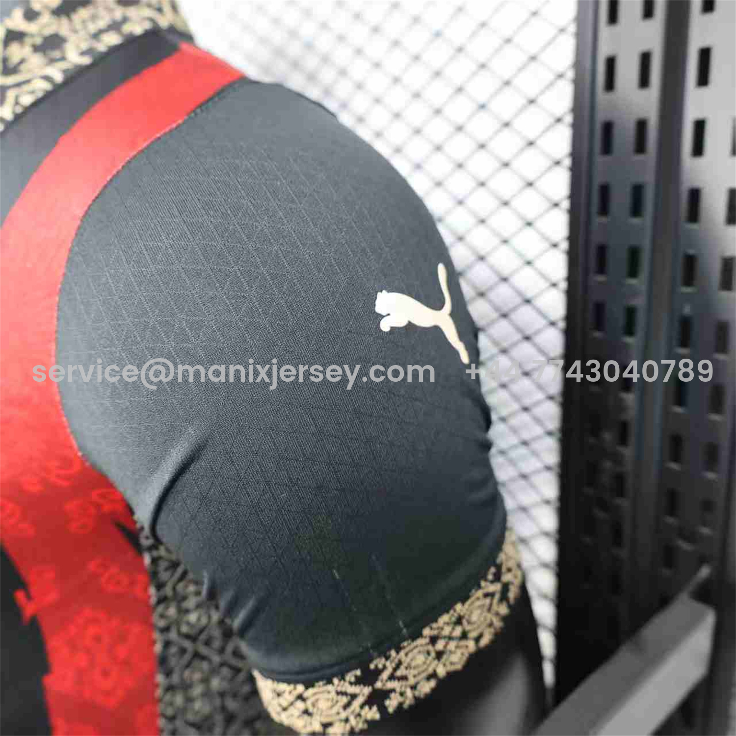 ManixJersey.com | AC Milan 25-26 Team Name Advertisement Red & Black POLO Special Jersey - Player Version -Customize Name, Number and Patch | Worldwide Shipping