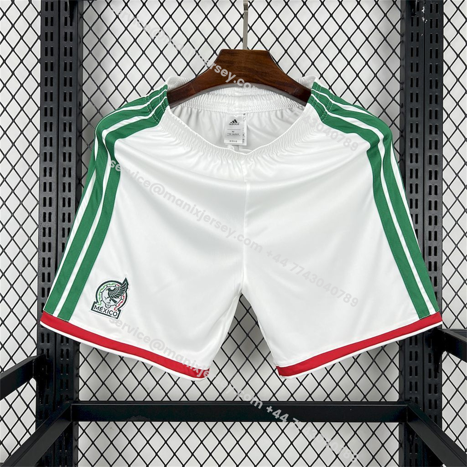 ManixJersey.com | Mexico 2026 Home White Shorts - Fans Version -Customize Name, Number and Patch | Worldwide Shipping