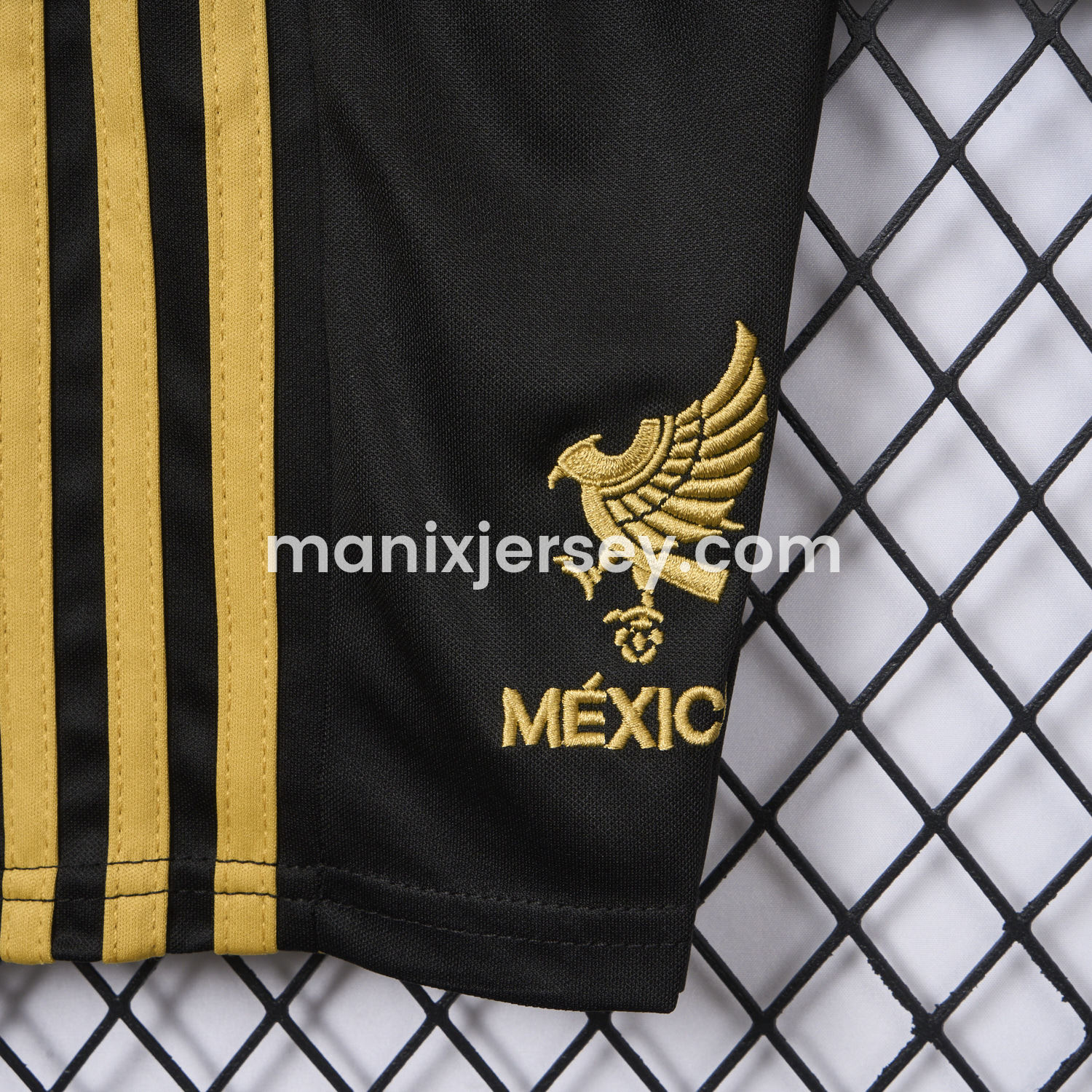 ManixJersey.com | Mexico 2025 Gold Cup Black Kids Kit -Customize Name, Number and Patch | Worldwide Shipping