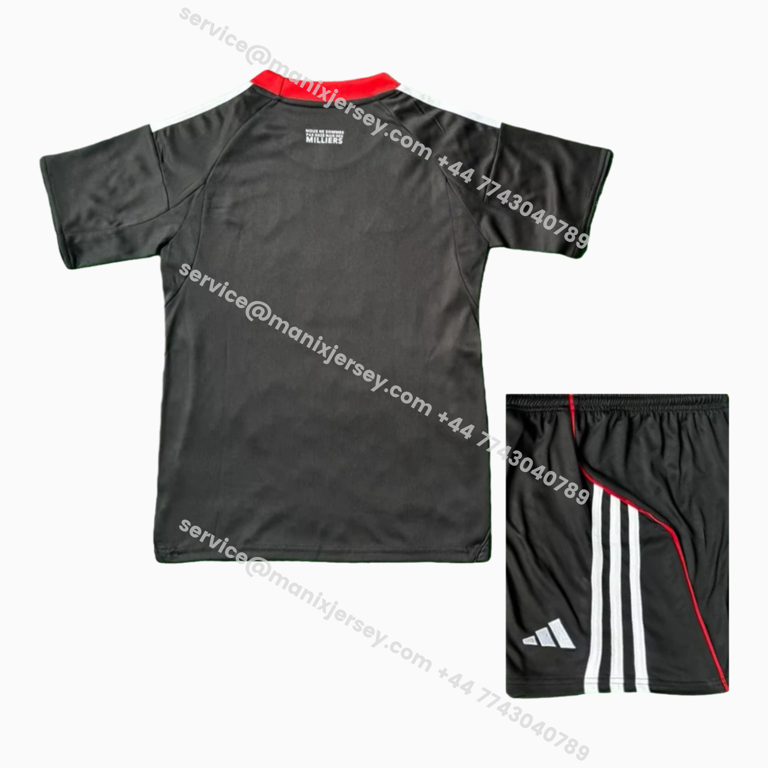 ManixJersey.com | Strasbourg 25-26 Third Black Kids Kit -Customize Name, Number and Patch | Worldwide Shipping
