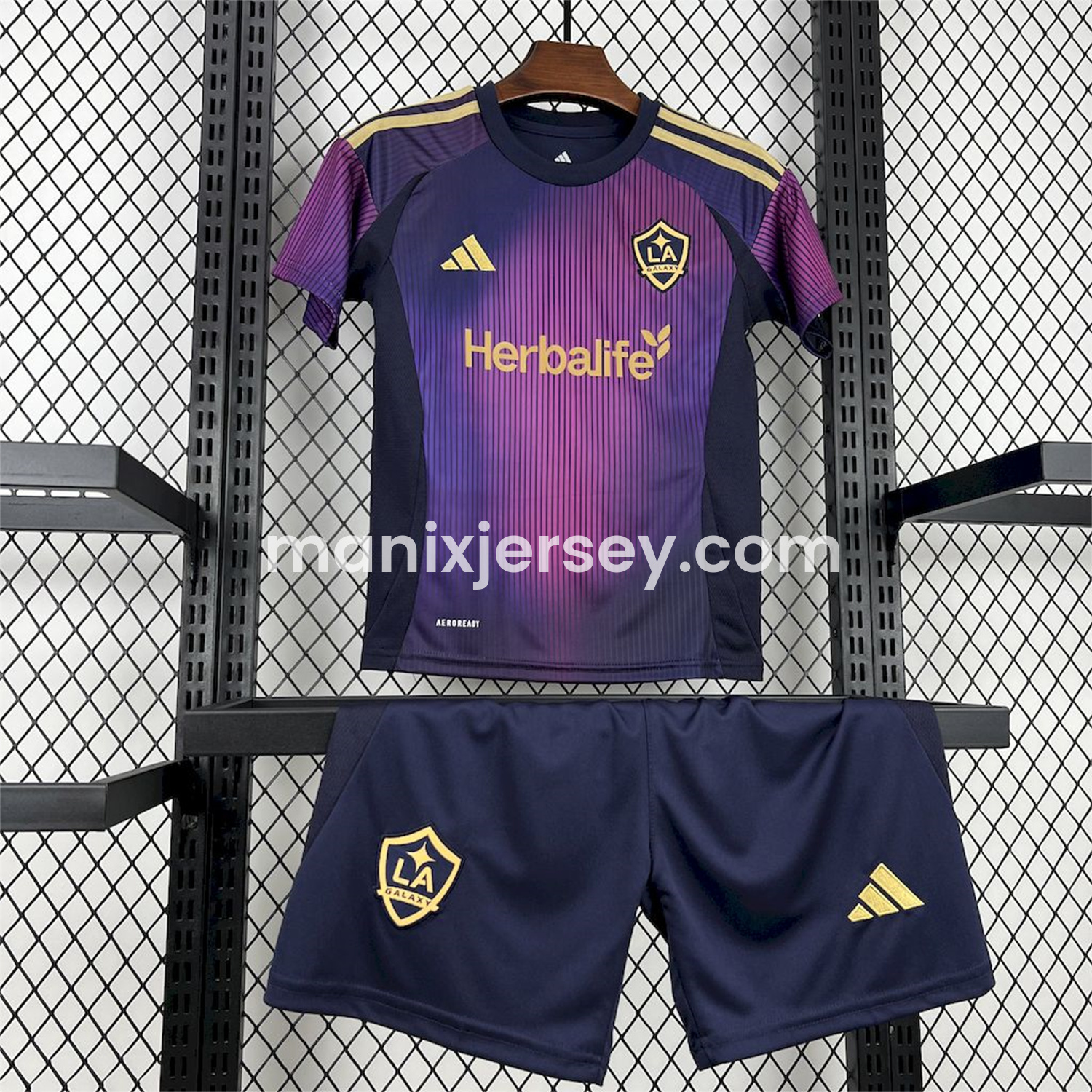 ManixJersey.com | LA Galaxy 2025 Away Kids Kit -Customize Name, Number and Patch | Worldwide Shipping