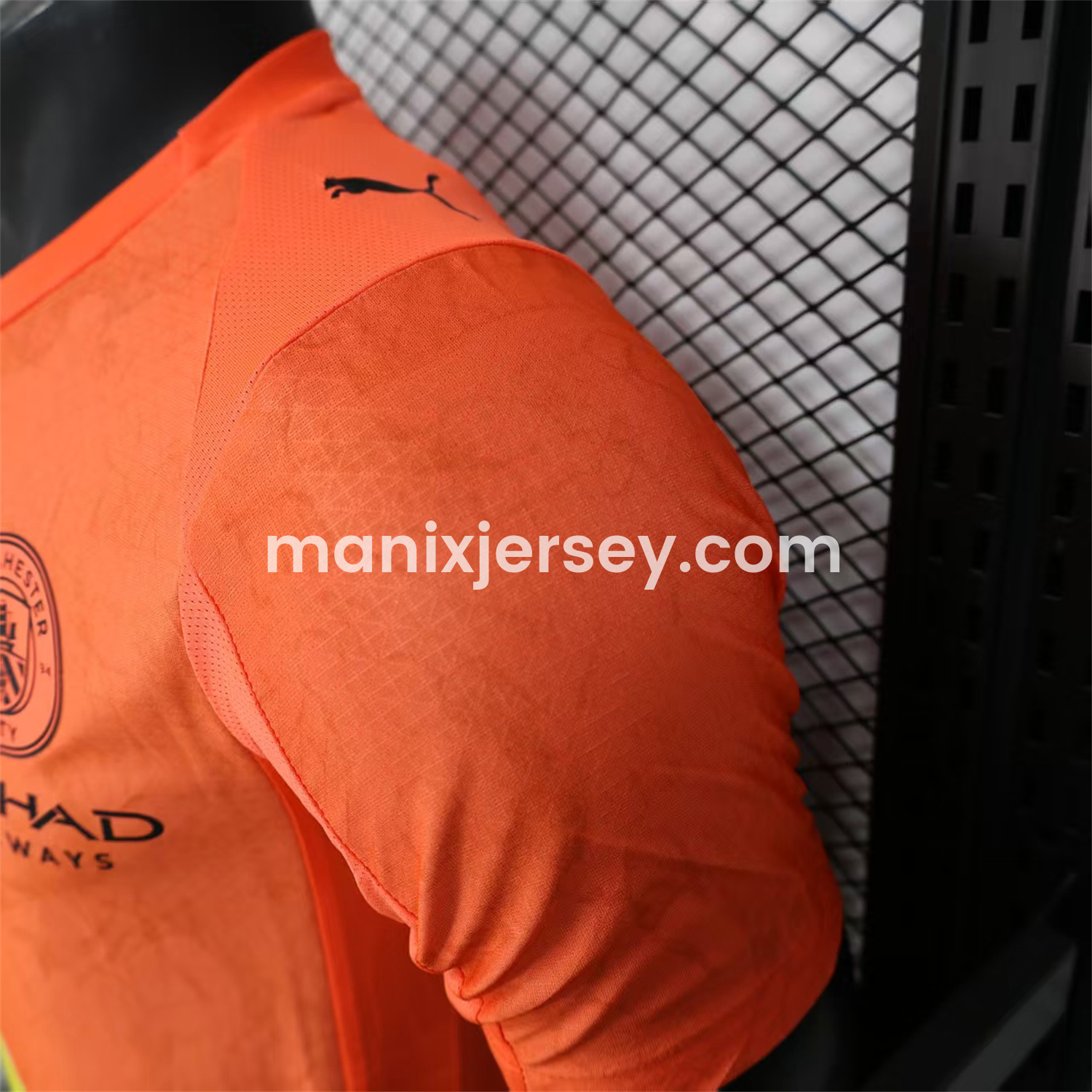 ManixJersey.com | Manchester City 25-26 Orange Special Jersey - Player Version -Customize Name, Number and Patch | Worldwide Shipping