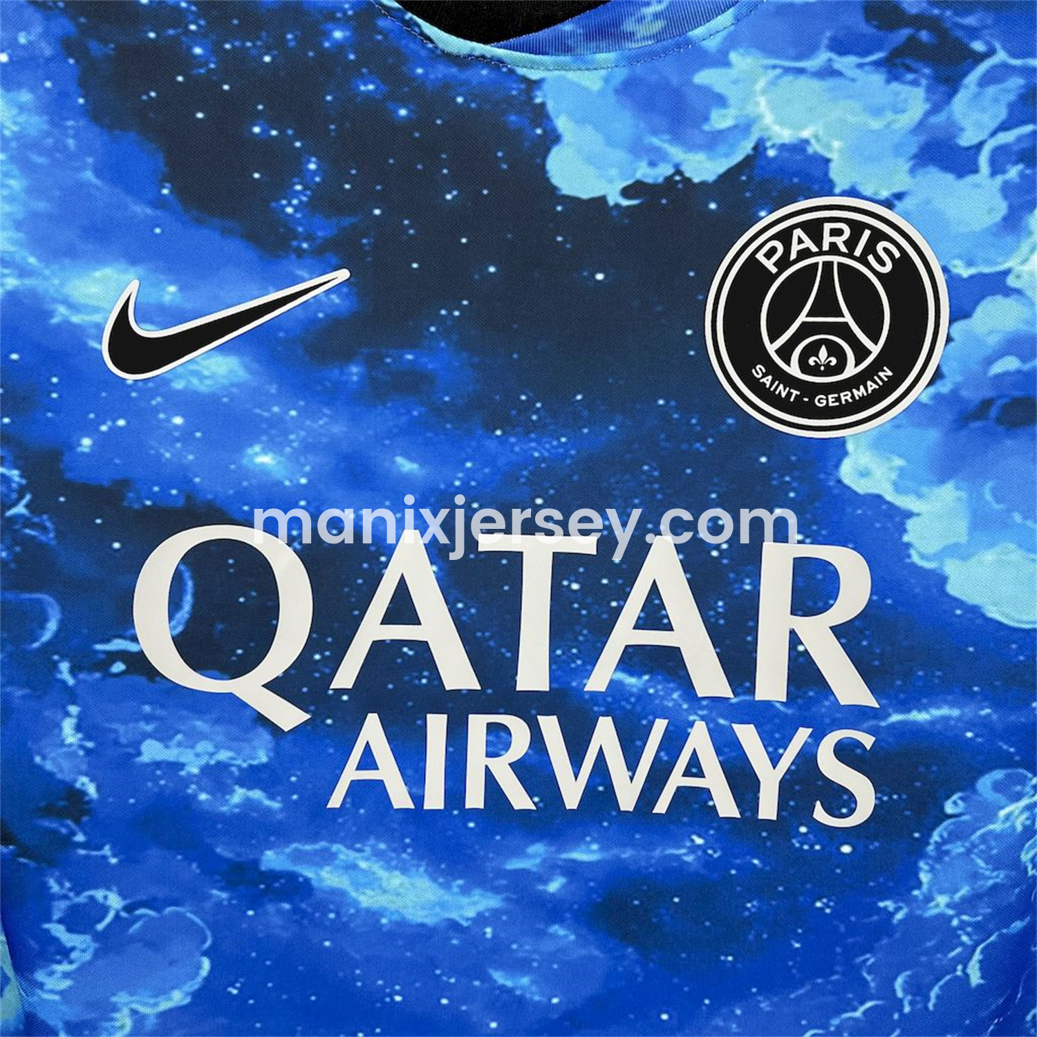 ManixJersey.com | Paris Saint-Germain PSG 25-26 Blue Starry Sky Special Edition Jersey - Fans Version -Customize Name, Number and Patch | Worldwide Shipping