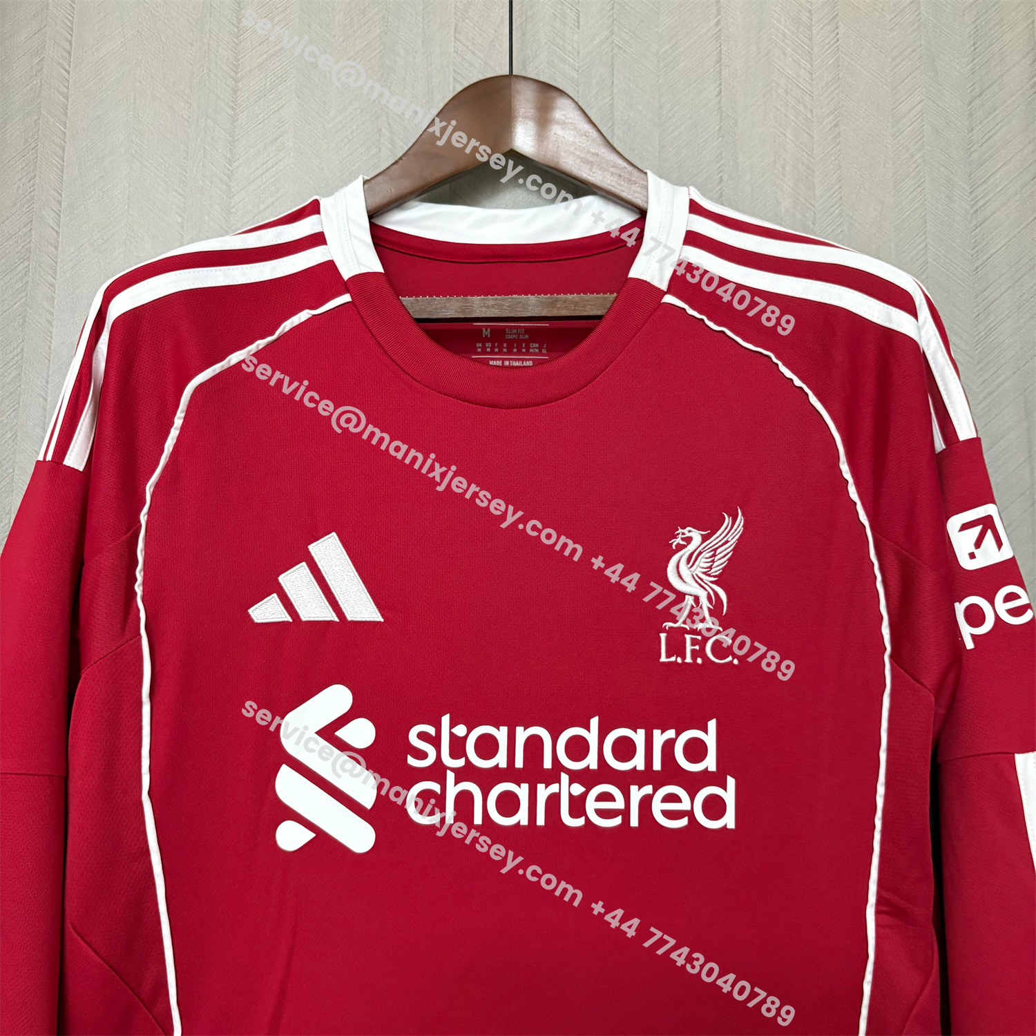 ManixJersey.com | Liver.pool 25-26 Home Long Sleeves Jersey - Fans Version -Customize Name, Number and Patch | Worldwide Shipping