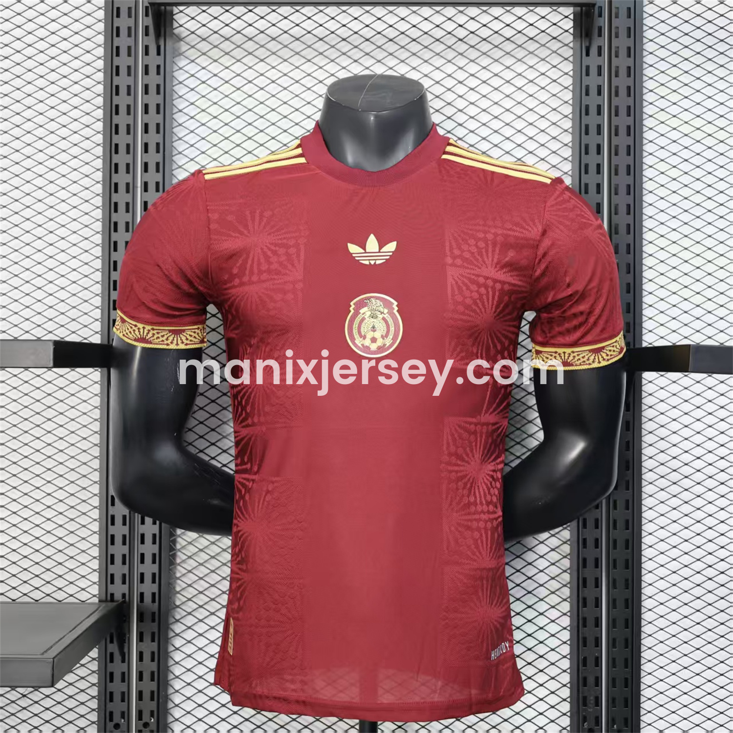 ManixJersey.com | Mexico 2025 Round Logo Red Special Edition Jersey - Player Version -Customize Name, Number and Patch | Worldwide Shipping