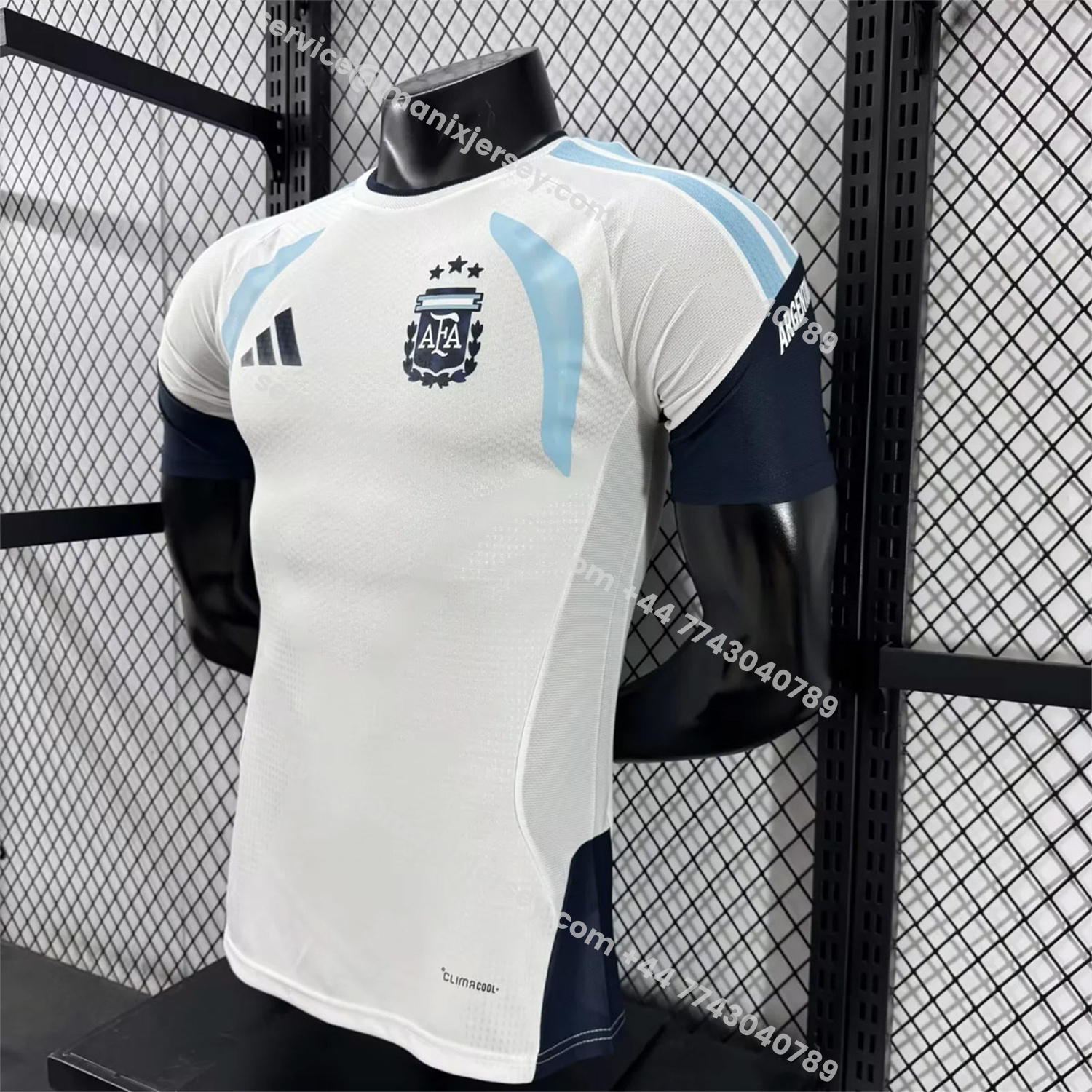 ManixJersey.com | Argentina 2026 White Pre-Match Training Jersey - Player Version -Customize Name, Number and Patch | Worldwide Shipping