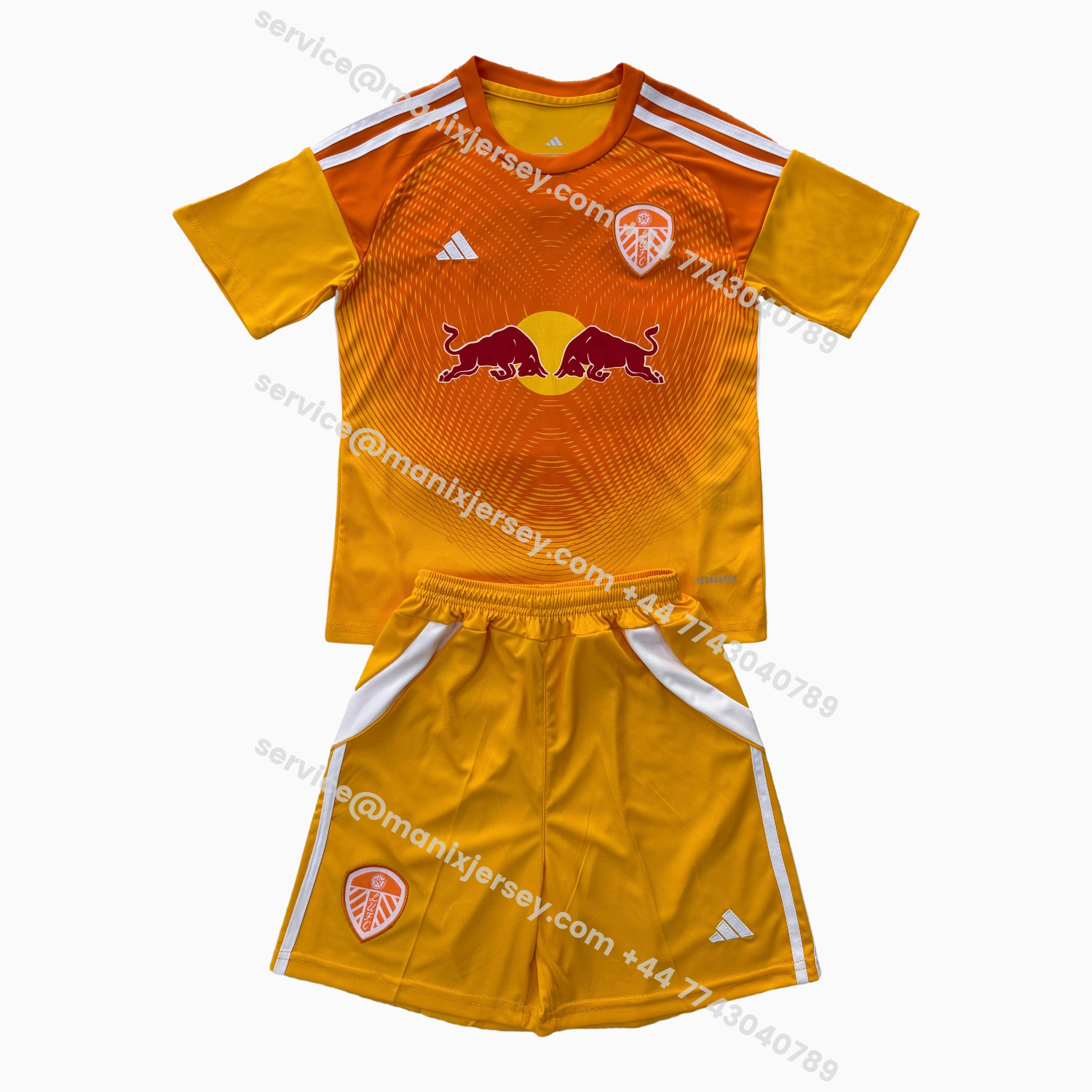 ManixJersey.com | Leeds United 25-26 Orange Goalkeeper Kids Kit -Customize Name, Number and Patch | Worldwide Shipping