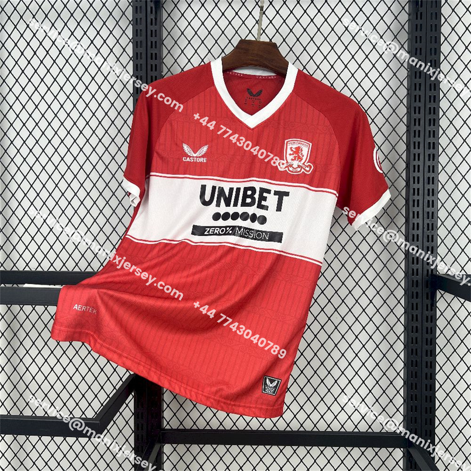 ManixJersey.com | Middlesbrough 25-26 Home Jersey - Fans Version -Customize Name, Number and Patch | Worldwide Shipping