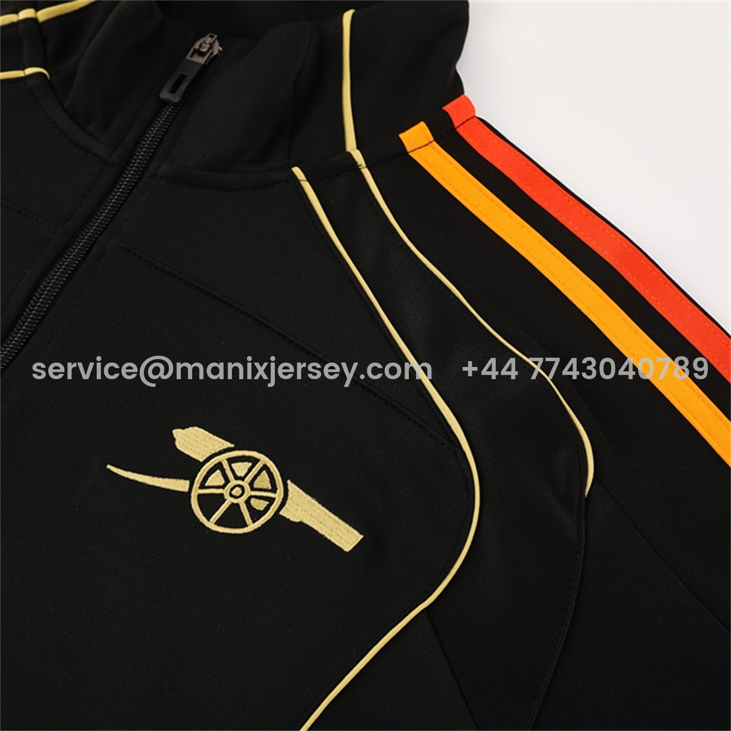 ManixJersey.com | Arsenal 25-26 NTS Urban Purist Jacket Training Tracksuit - Black Throwback Jackets & Pants -Customize Name, Number and Patch | Worldwide Shipping