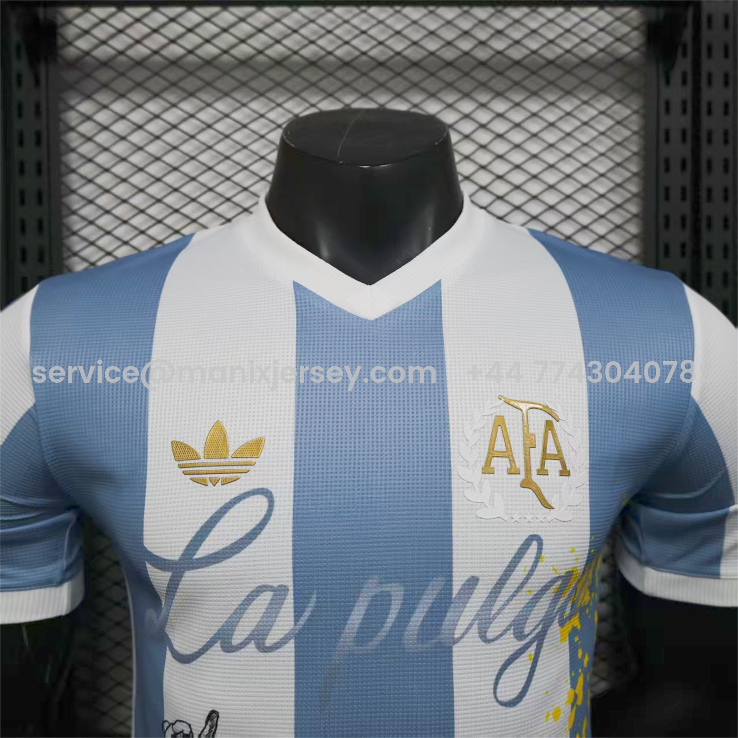 ManixJersey.com | Argentina 25-26 50th Anniversary Messi Graffiti Special Jersey - Player Version -Customize Name, Number and Patch | Worldwide Shipping