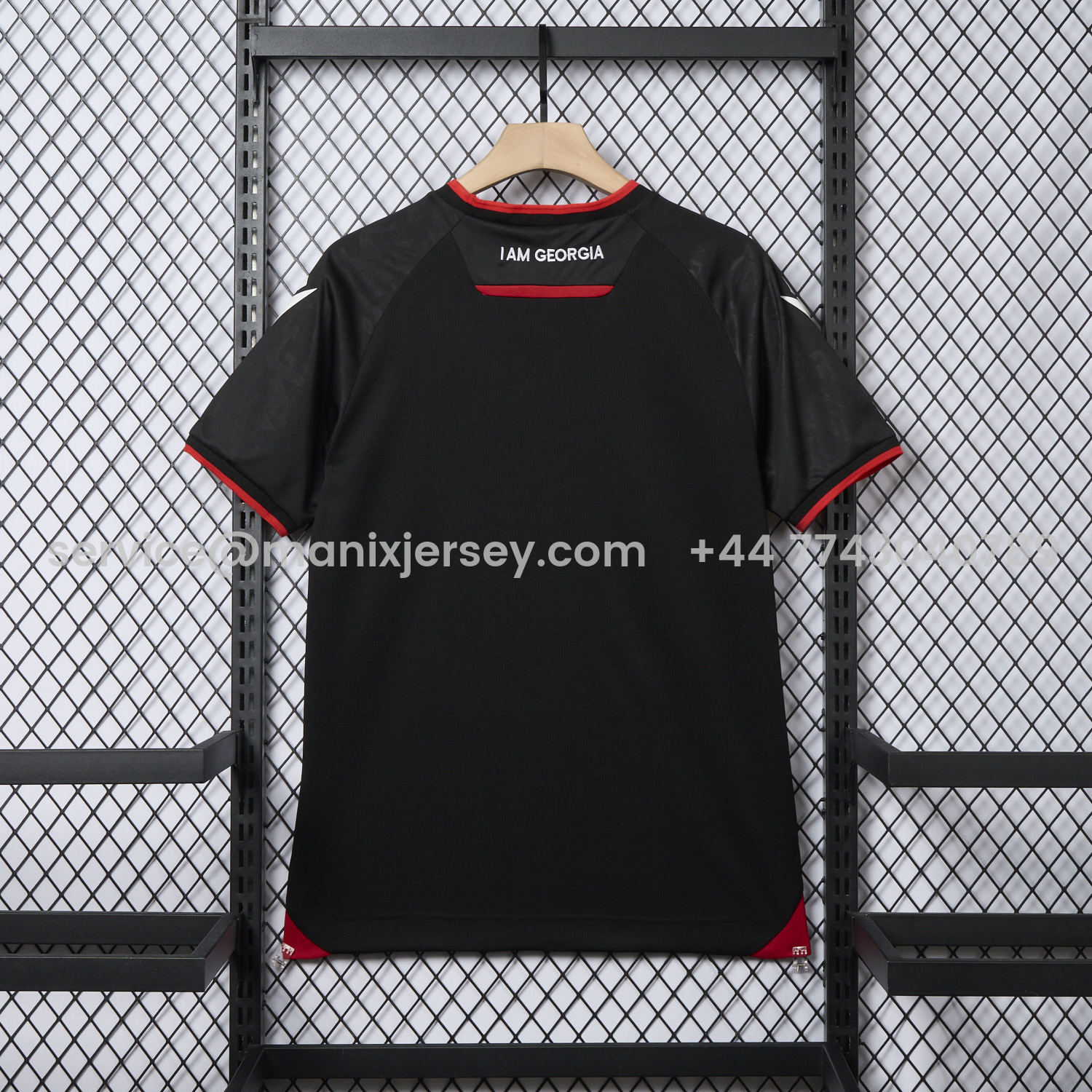 ManixJersey.com | Georgia 25-26 Away Black Jersey - Fans Version -Customize Name, Number and Patch | Worldwide Shipping