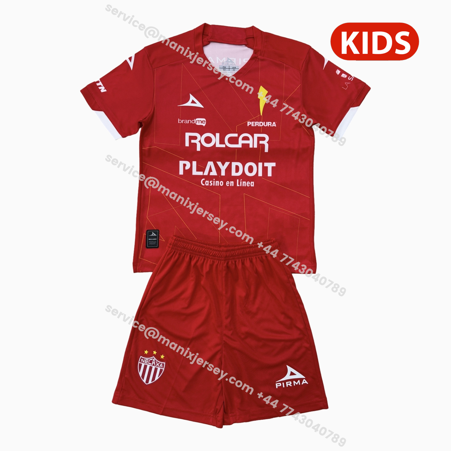 ManixJersey.com | Necaxa 25-26 Away Kids Kit -Customize Name, Number and Patch | Worldwide Shipping