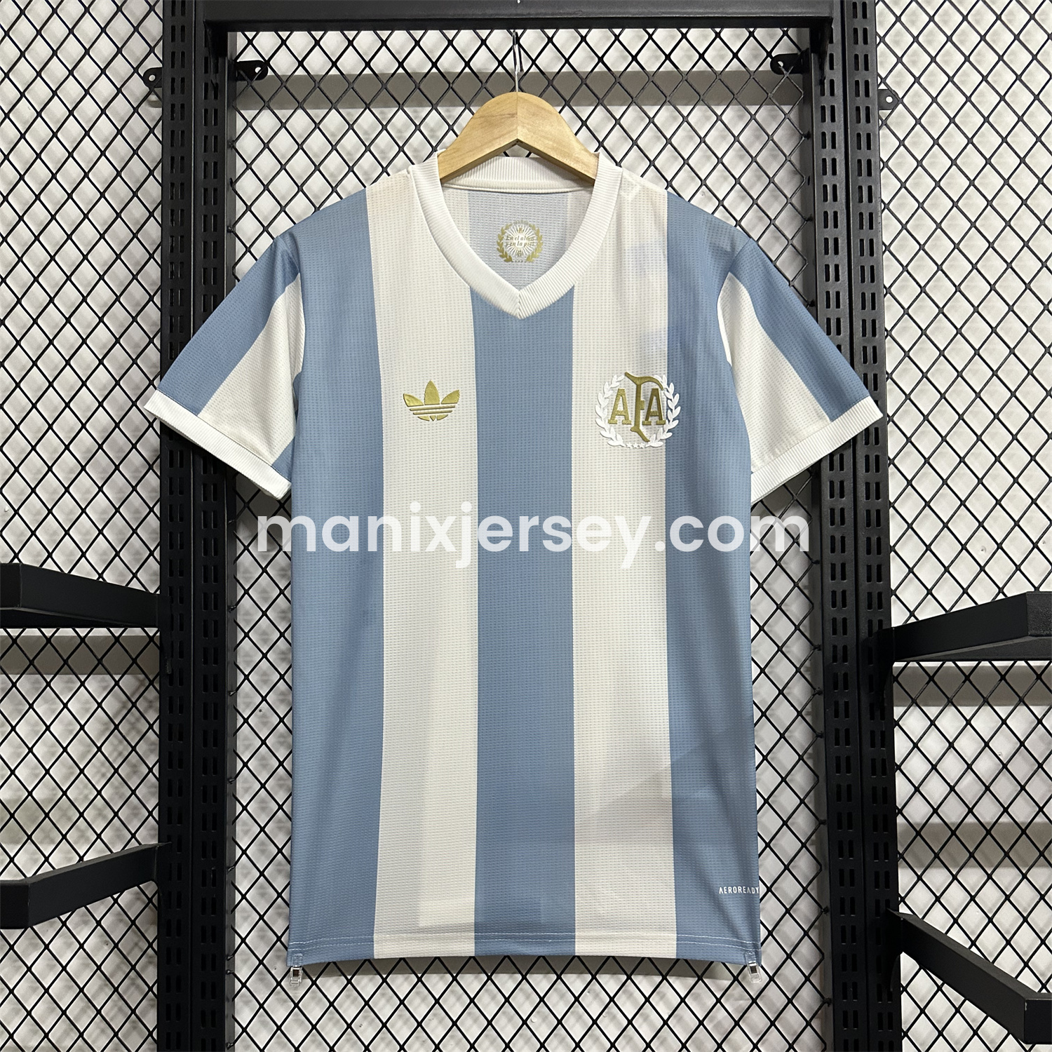 ManixJersey.com | Argentina 24-25 Adi 50 Years Anniversary Jersey - Fans Version -Customize Name, Number and Patch | Worldwide Shipping