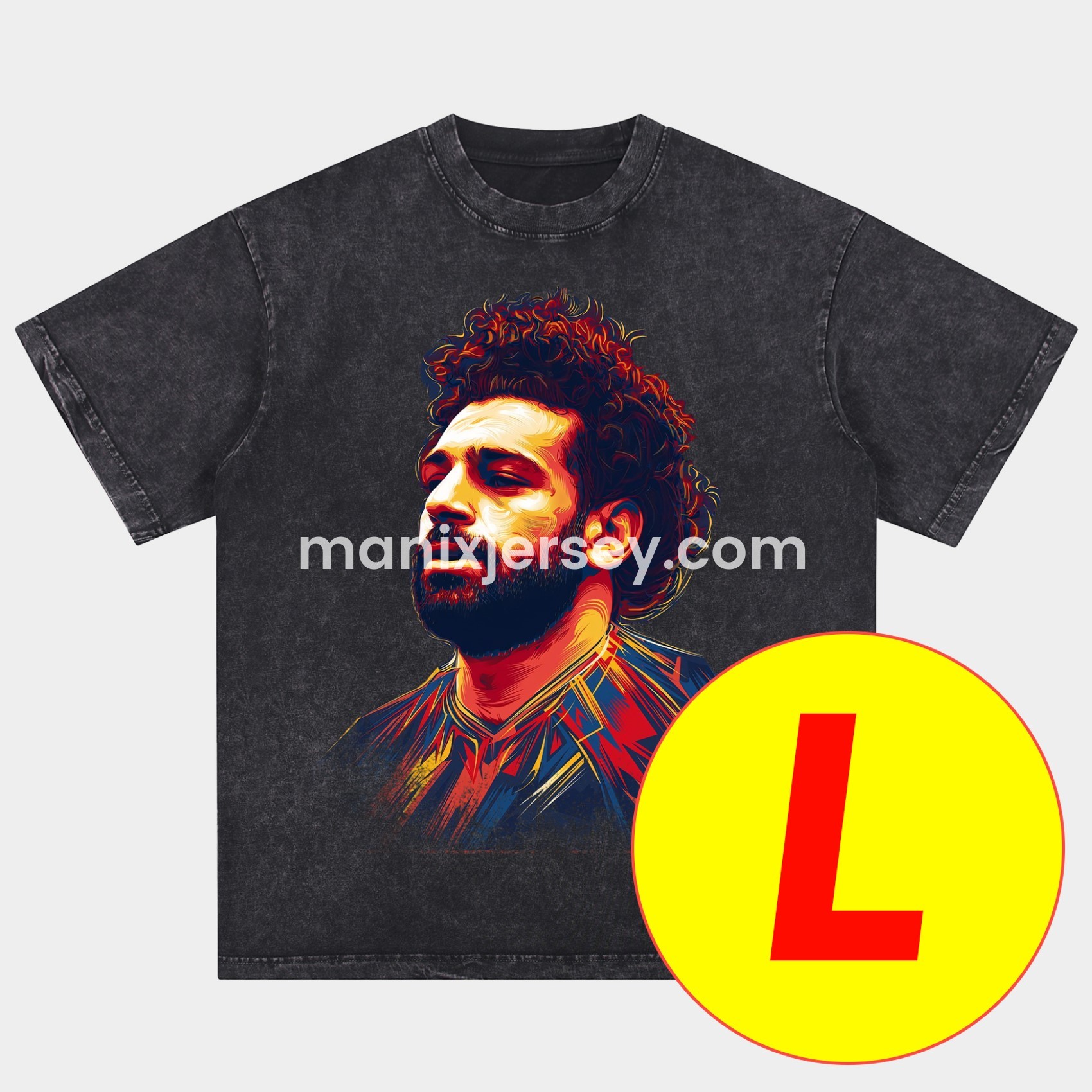 ManixJersey.com | Salah Liverpool Klopp Arnold Oversized Washed T-Shirt -Customize Name, Number and Patch | Worldwide Shipping