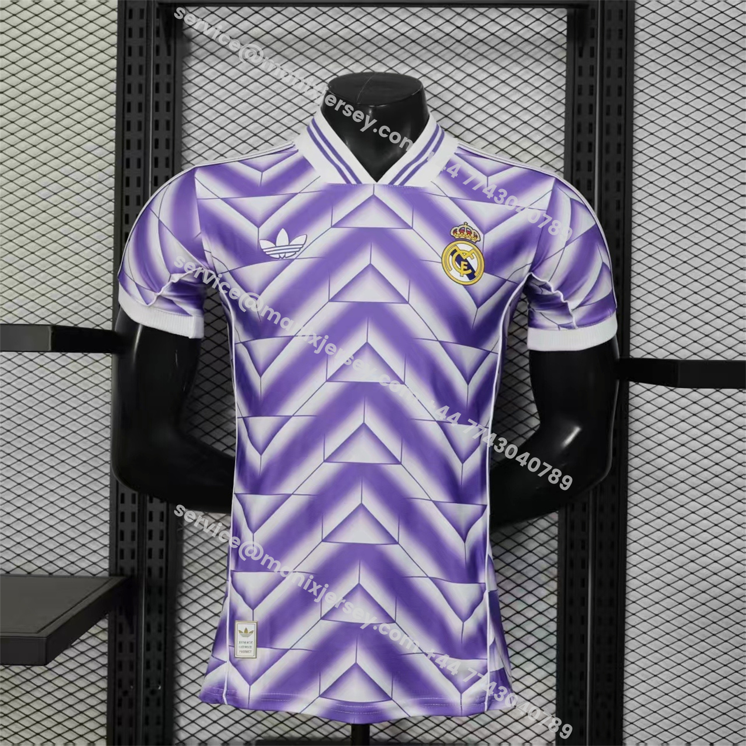 ManixJersey.com | Real Madrid 25-26 Refracted Purple Light White Special Jersey - Player Version -Customize Name, Number and Patch | Worldwide Shipping