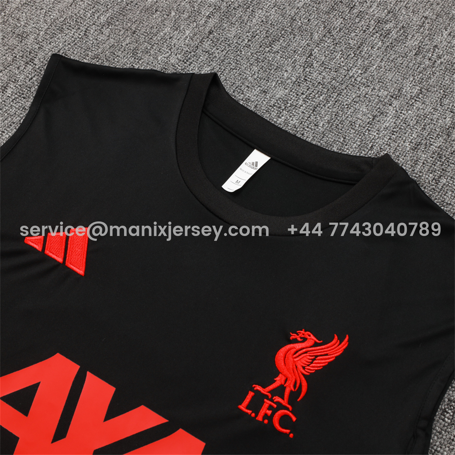 ManixJersey.com | Liver.pool 25-26 Vest Training Set - Black Vest & Black Shorts -Customize Name, Number and Patch | Worldwide Shipping