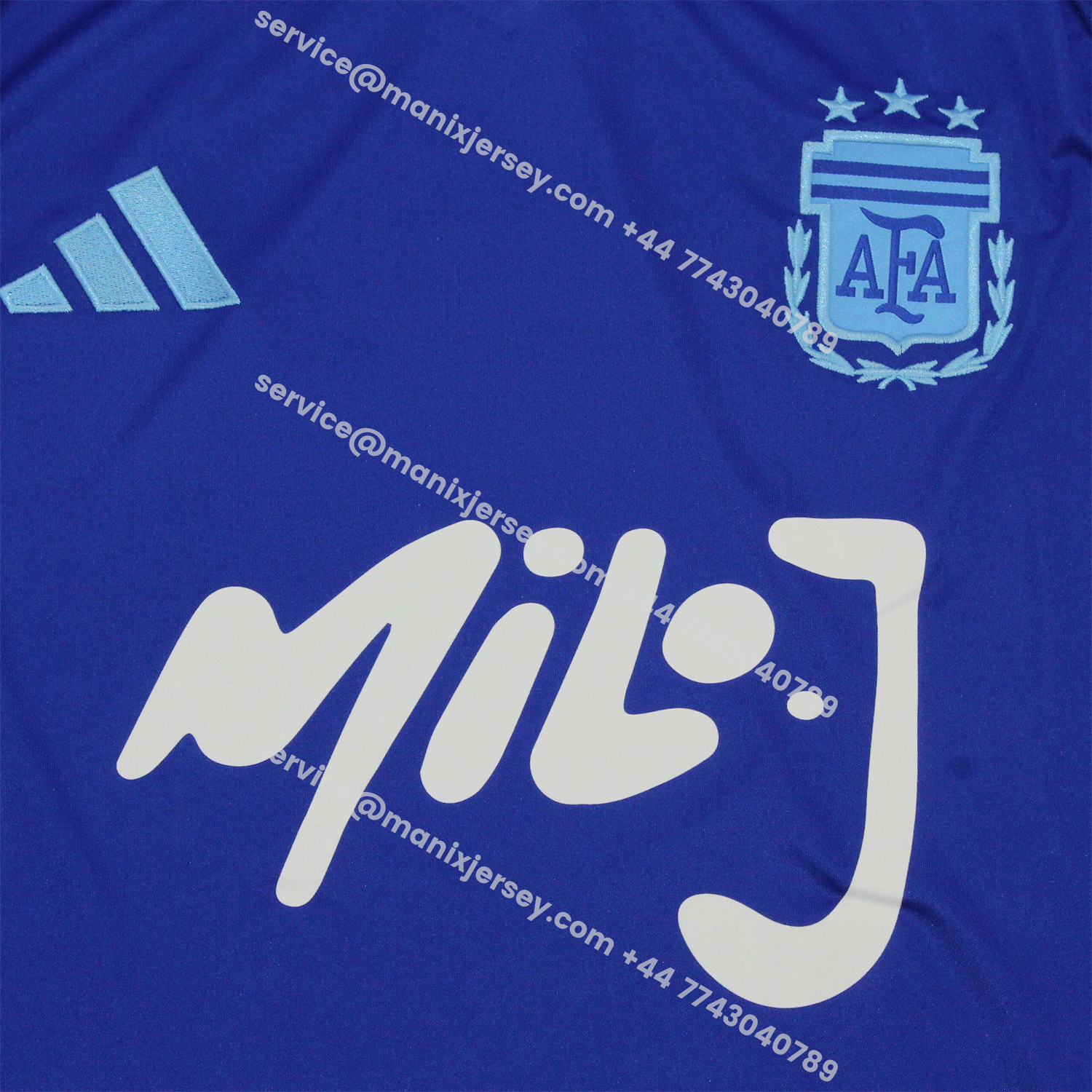 ManixJersey.com | Argentina 25-26 Milo J Blue Special Jersey - Fans Version -Customize Name, Number and Patch | Worldwide Shipping