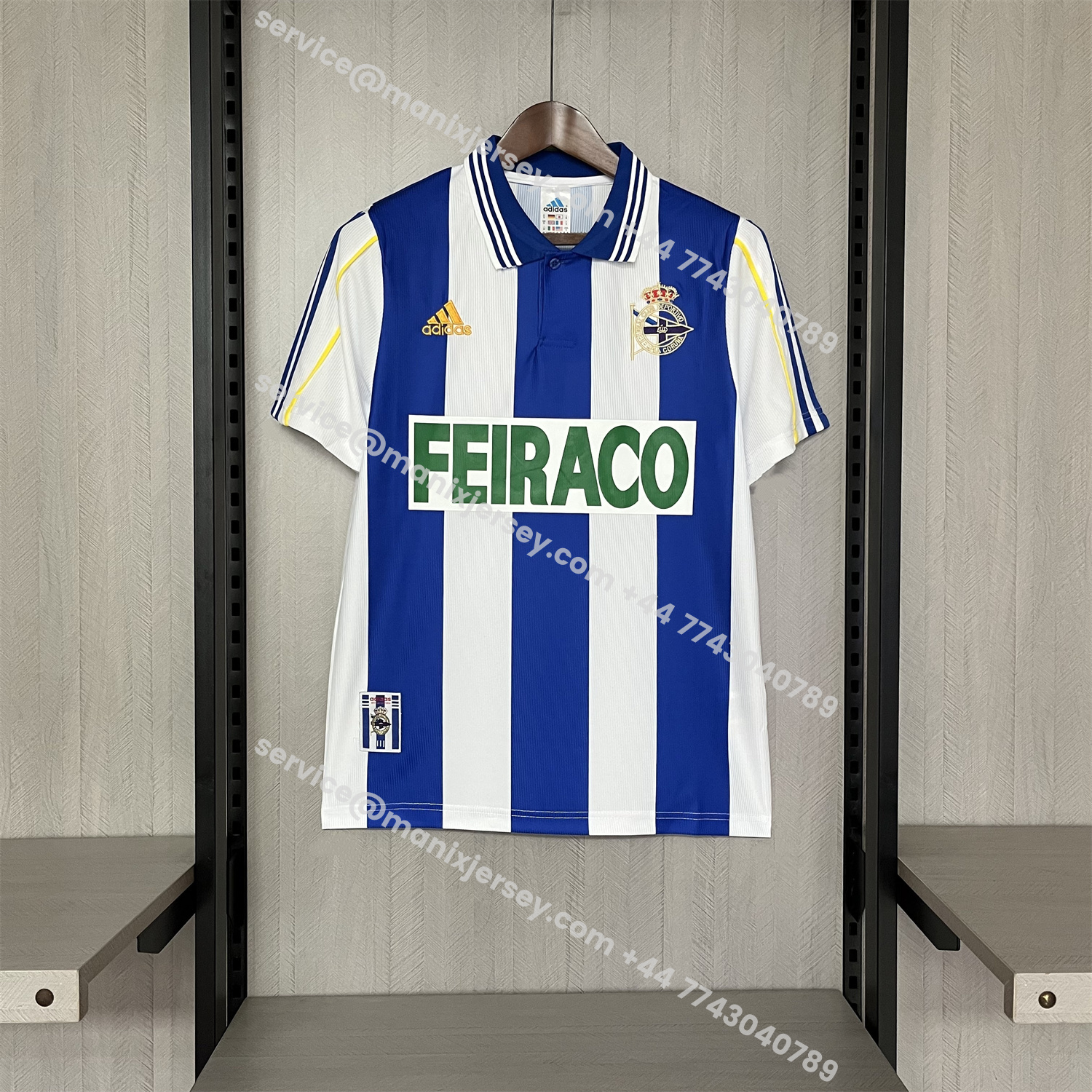 ManixJersey.com | Retro Deportivo de La Coruña 1999-00 Home Jersey -Customize Name, Number and Patch | Worldwide Shipping