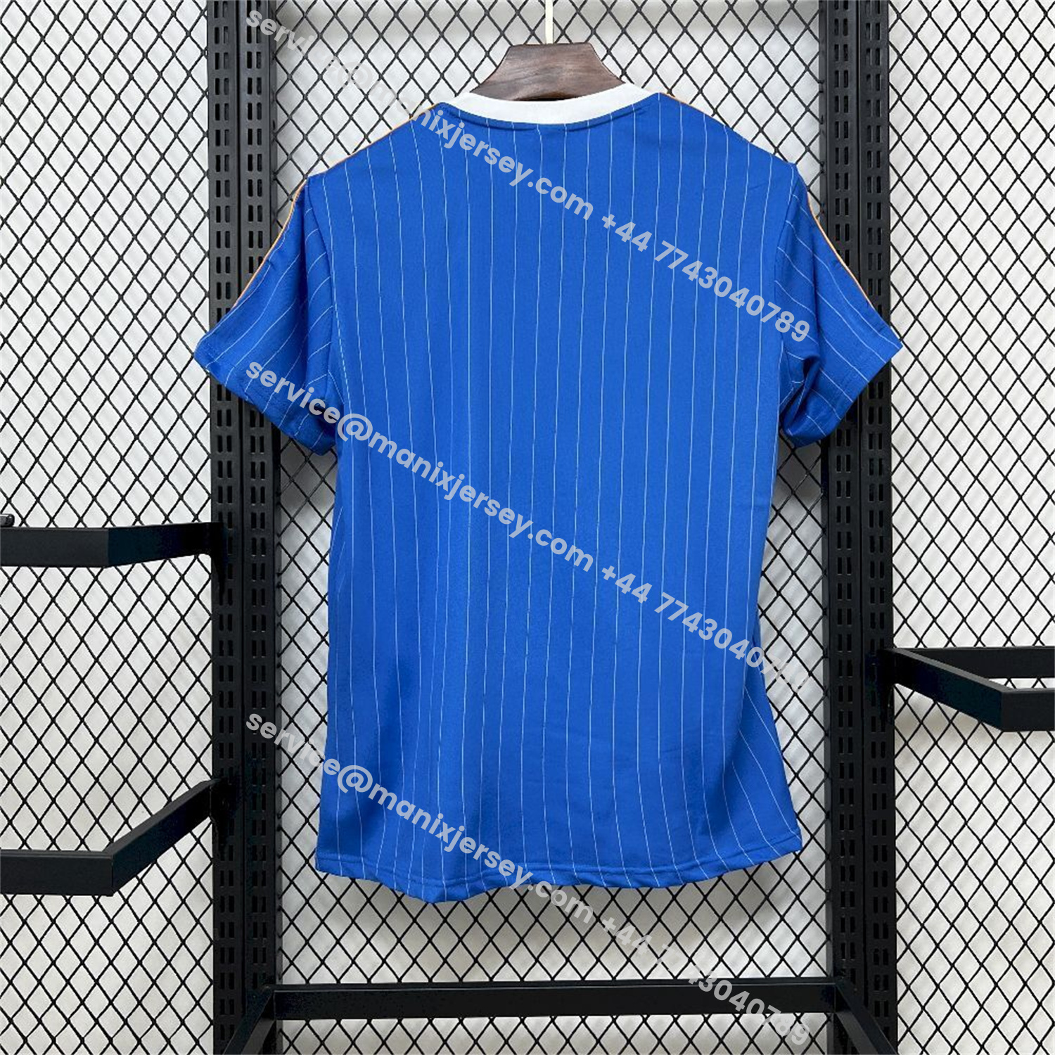 ManixJersey.com | Real Madrid 25-26 Trefoil White Lines Blue Travel Jersey - Fans Version -Customize Name, Number and Patch | Worldwide Shipping