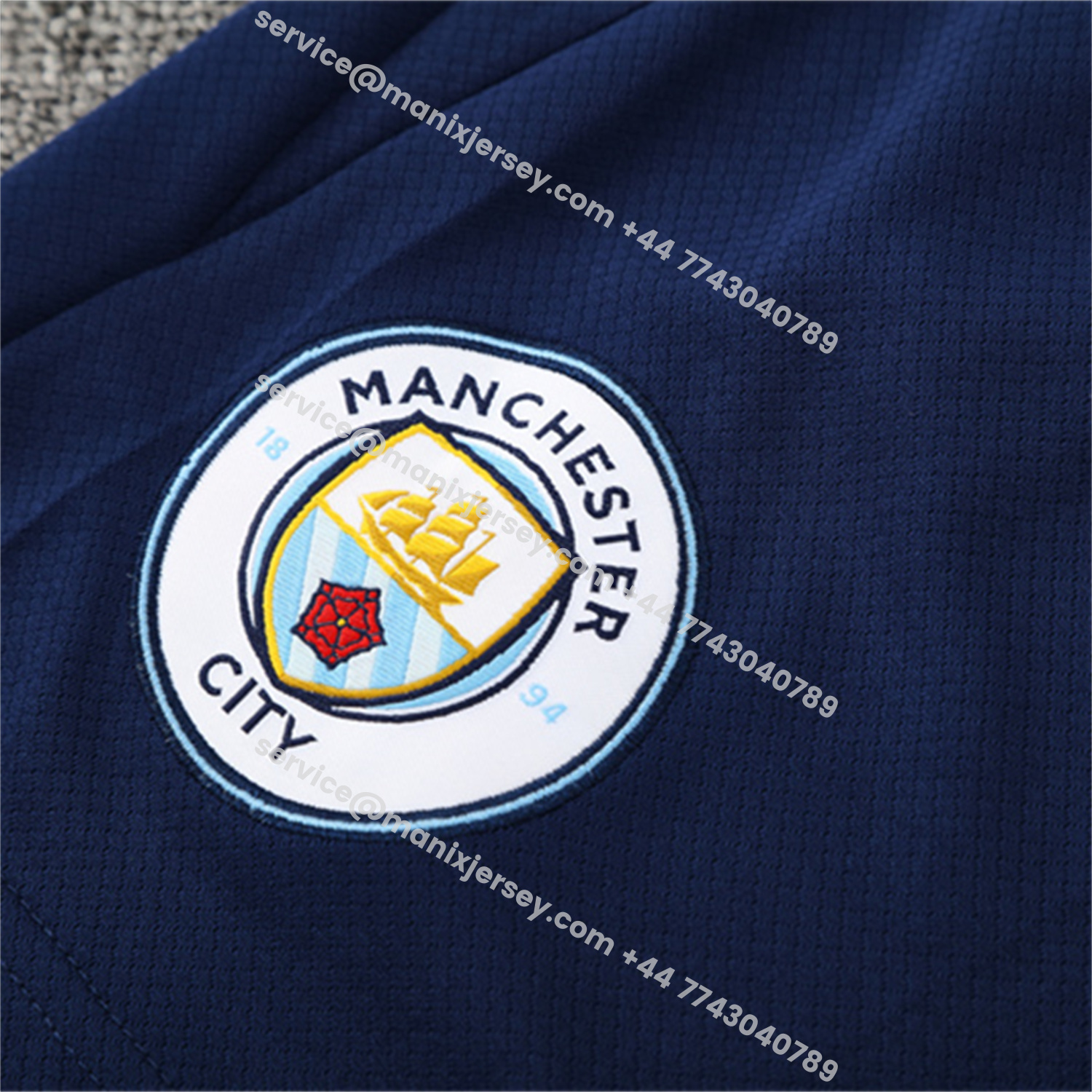 ManixJersey.com | Manchester City 25-26 Short-Sleeve Training Set - Light Blue Camouflage Top & Deep Blue Shorts -Customize Name, Number and Patch | Worldwide Shipping