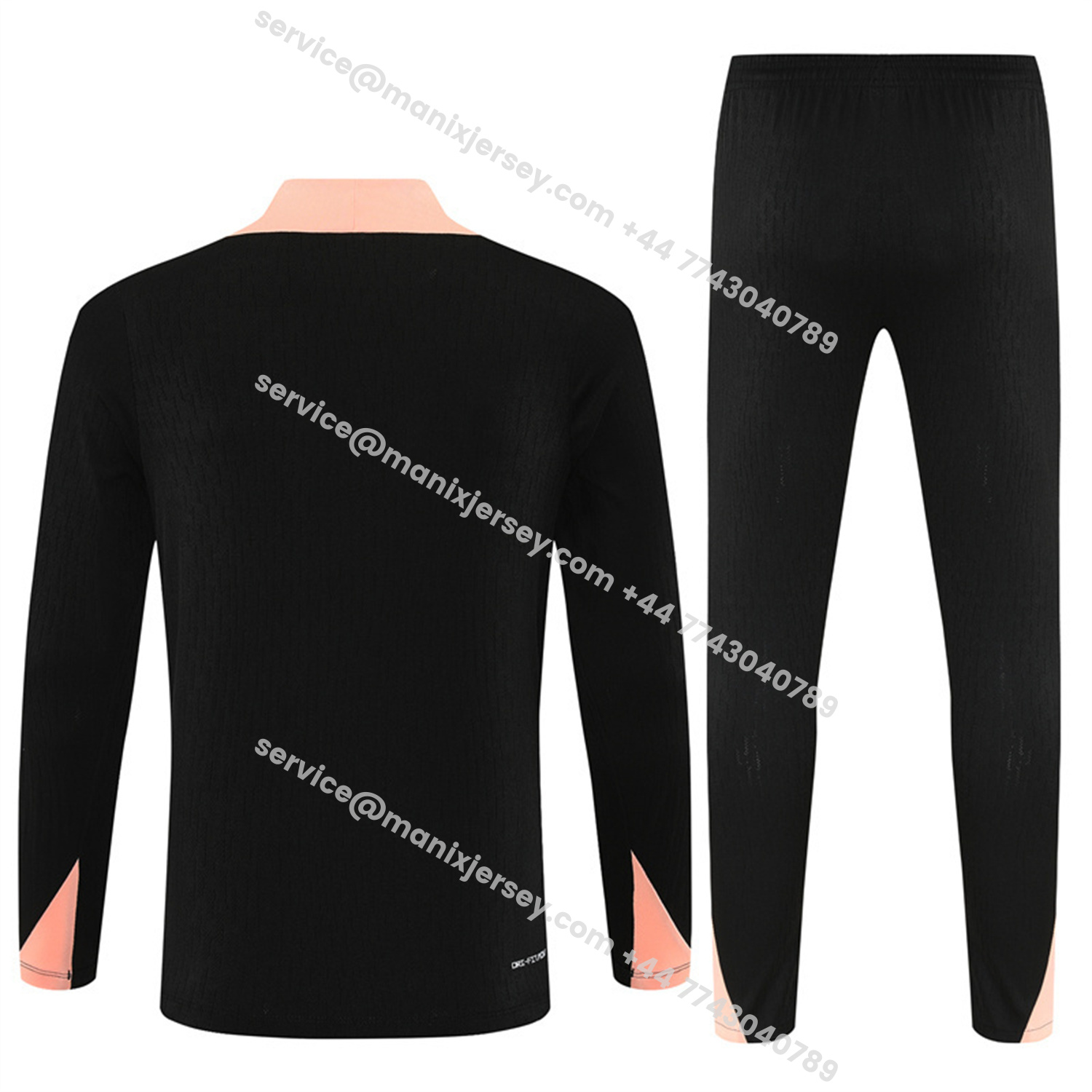 ManixJersey.com | France 25-26 Long Sleeve Training Set - Player Version - Black Top and Pants -Customize Name, Number and Patch | Worldwide Shipping
