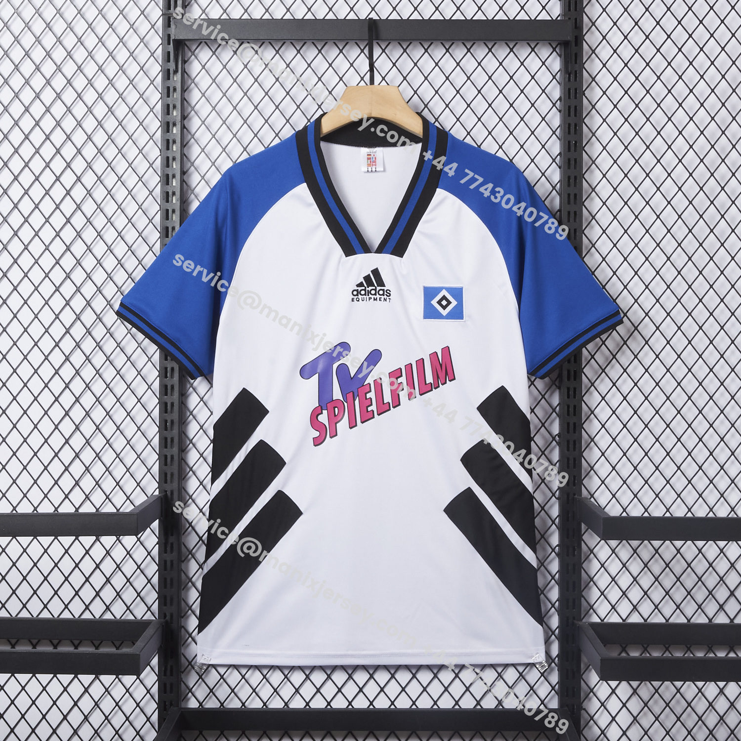 ManixJersey.com | Retro Hamburger SV 1994-95 Home Jersey -Customize Name, Number and Patch | Worldwide Shipping