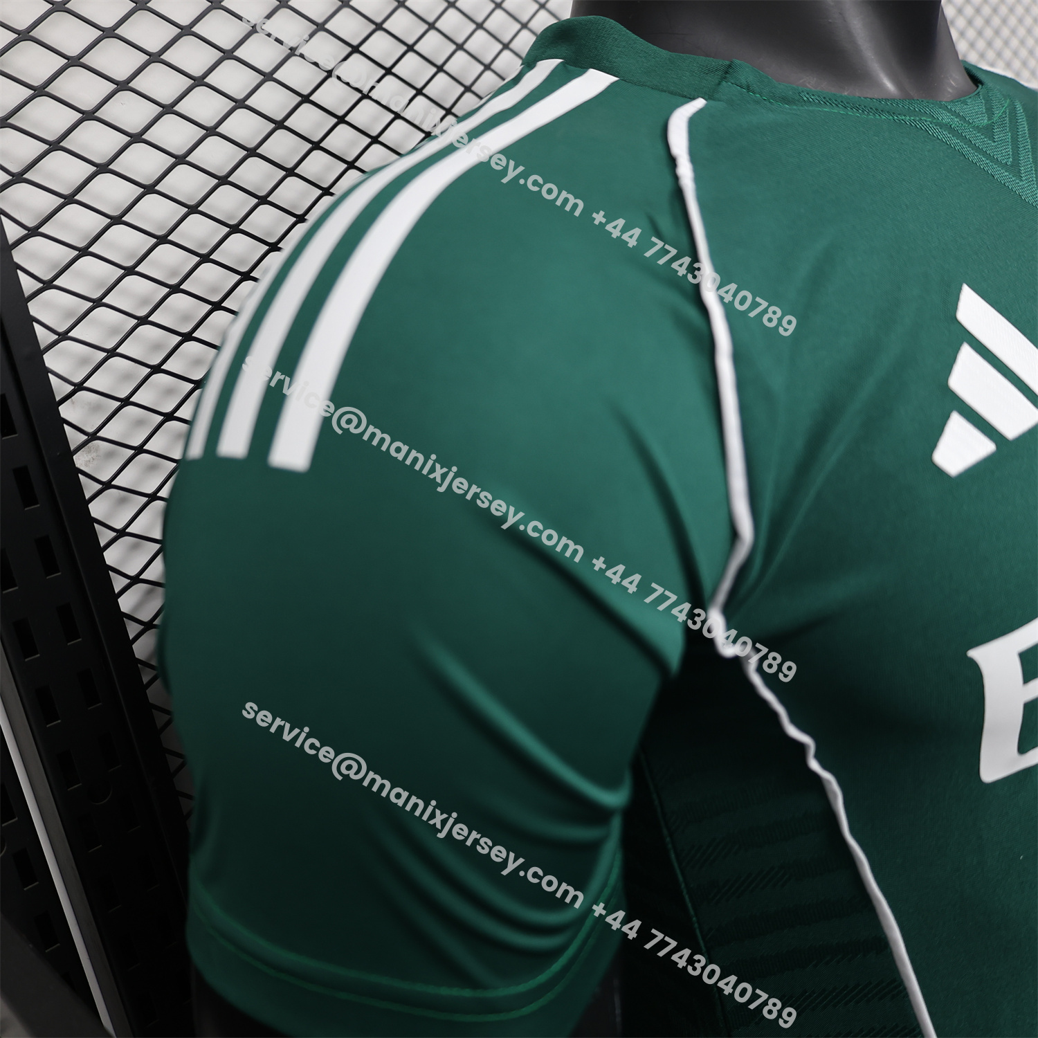 ManixJersey.com | Real Madrid 25-26 Green With White Lines Special Jersey - Player Version -Customize Name, Number and Patch | Worldwide Shipping