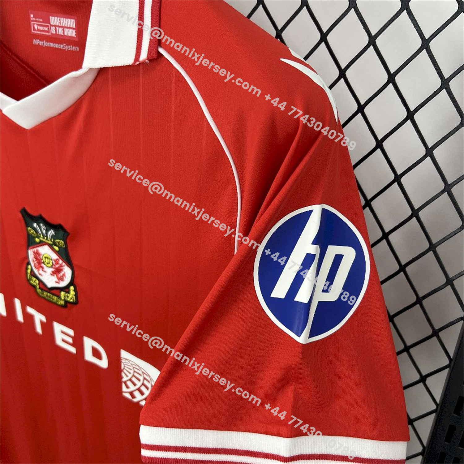ManixJersey.com | Wrexham 25-26 Home Jersey - Fans Version -Customize Name, Number and Patch | Worldwide Shipping