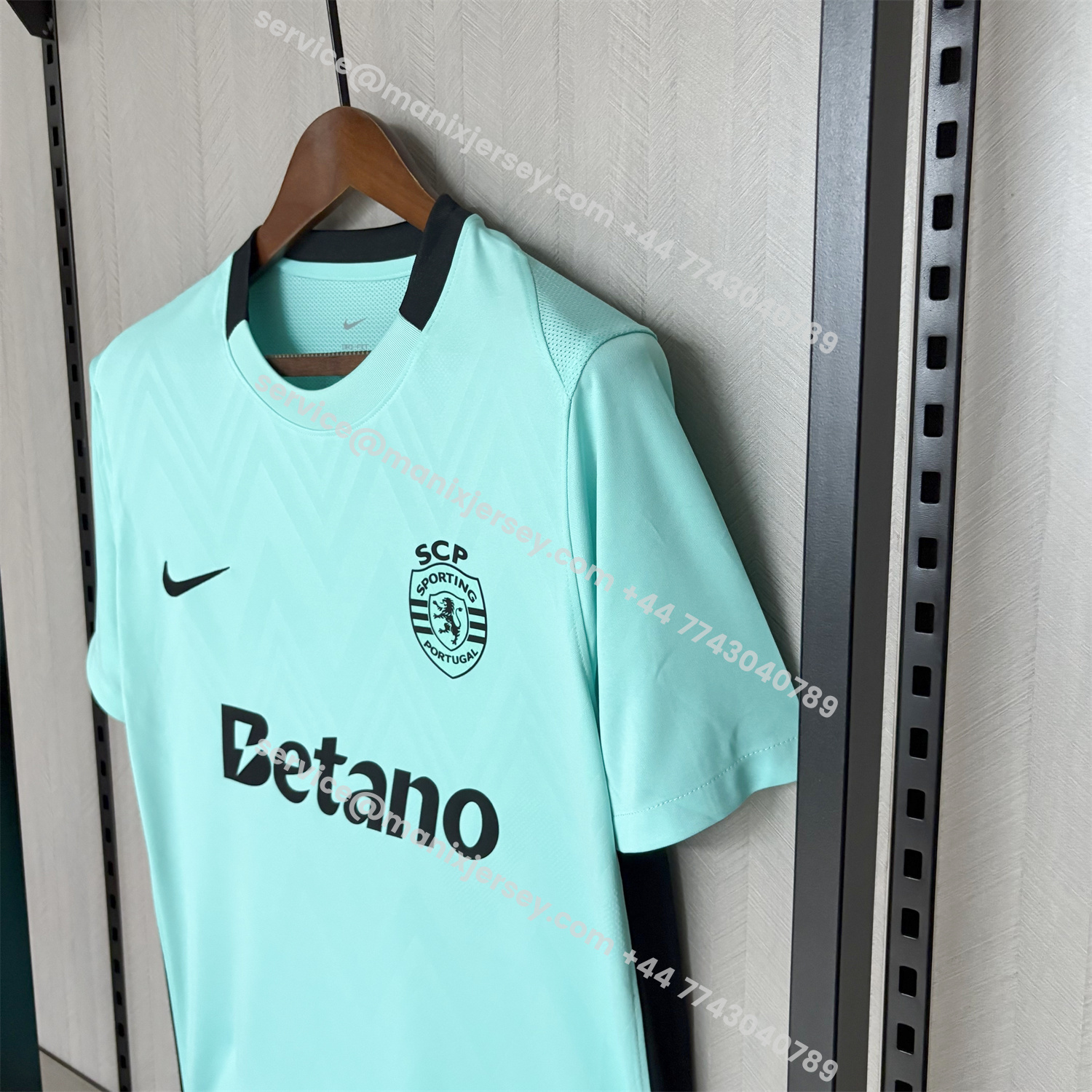 ManixJersey.com | Sporting CP 25-26 Third Cyan Jersey - Fans Version -Customize Name, Number and Patch | Worldwide Shipping