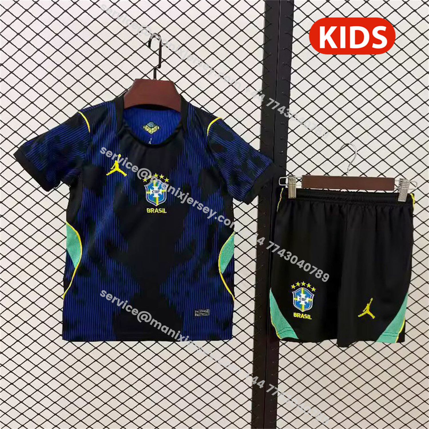 ManixJersey.com | Brazil 2026 Away Kids Kit -Customize Name, Number and Patch | Worldwide Shipping