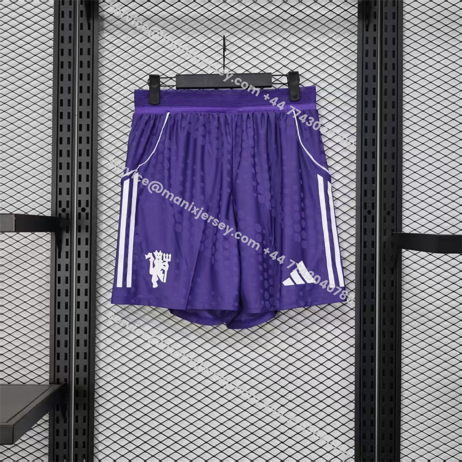 ManixJersey.com | Manchester United 25-26 Away Purple Shorts - Player Version -Customize Name, Number and Patch | Worldwide Shipping