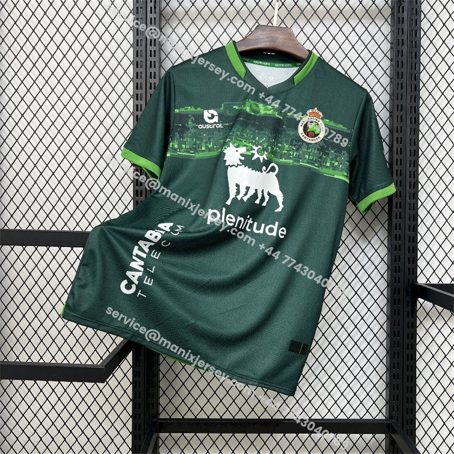ManixJersey.com | Racing de Santander 25-26 Away Green Jersey - Fans Version -Customize Name, Number and Patch | Worldwide Shipping