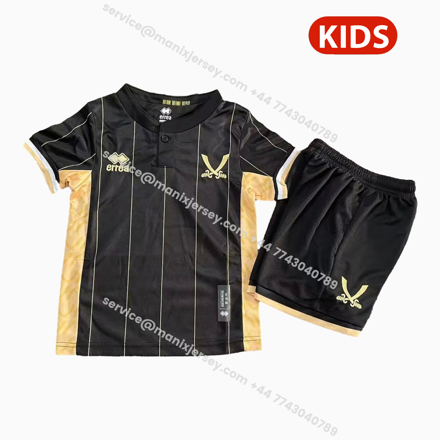 ManixJersey.com | Sheffield United 25-26 Black Goalkeeper Kids Kit -Customize Name, Number and Patch | Worldwide Shipping