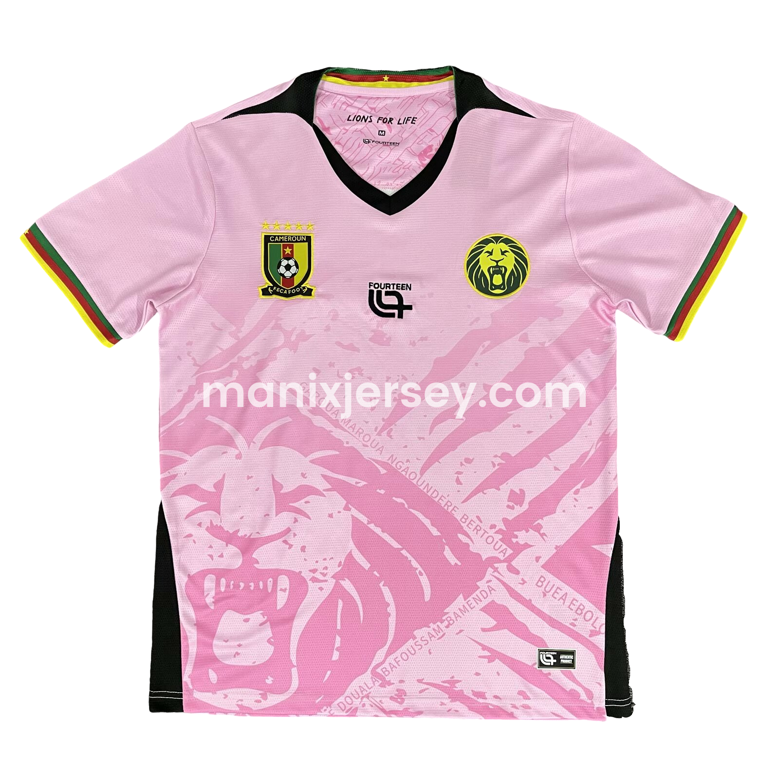 ManixJersey.com | Cameroon 25-26 Pink Training Jersey - Fans Version -Customize Name, Number and Patch | Worldwide Shipping
