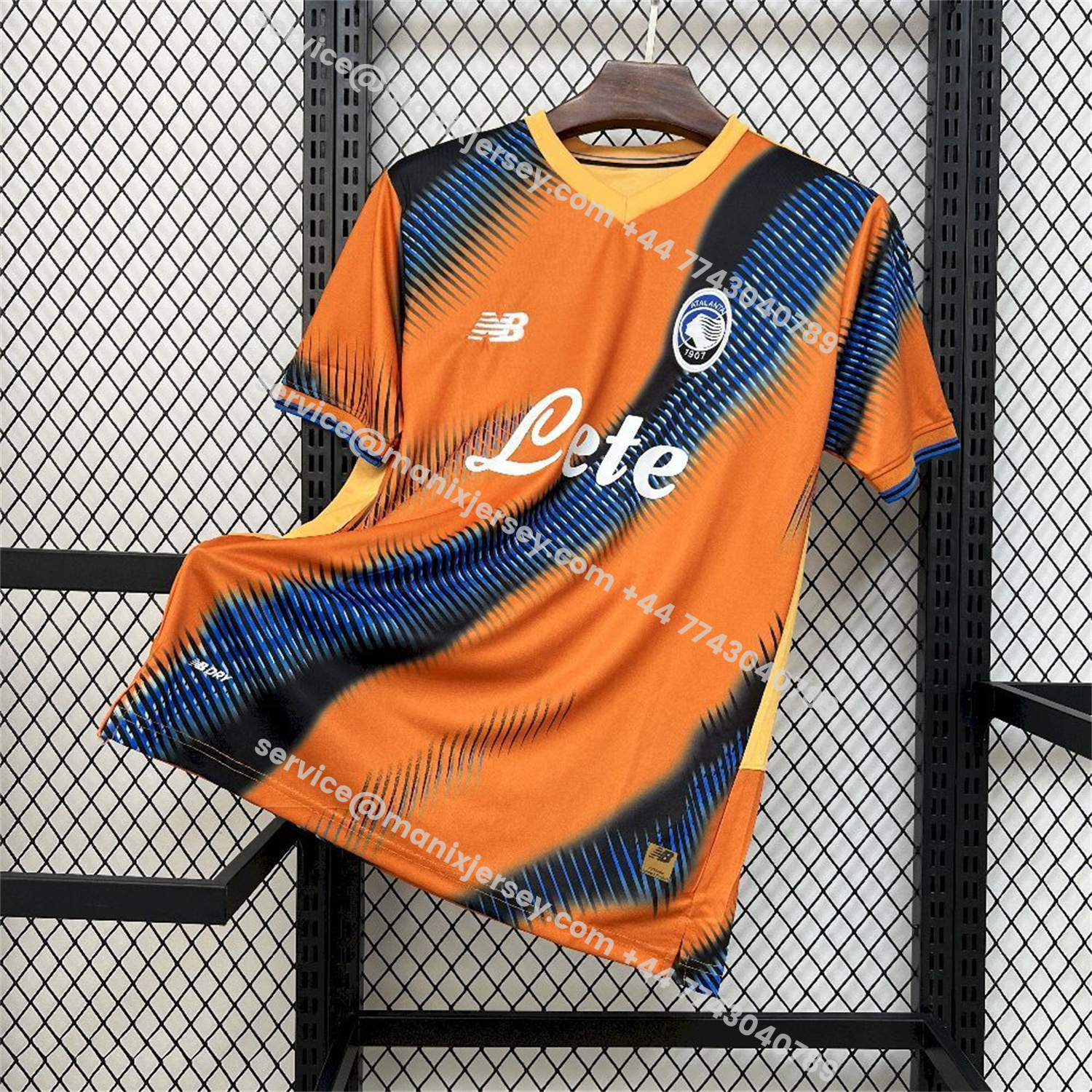 ManixJersey.com | Atalanta 25-26 Third Orange And Blue Jersey - Fans Version -Customize Name, Number and Patch | Worldwide Shipping