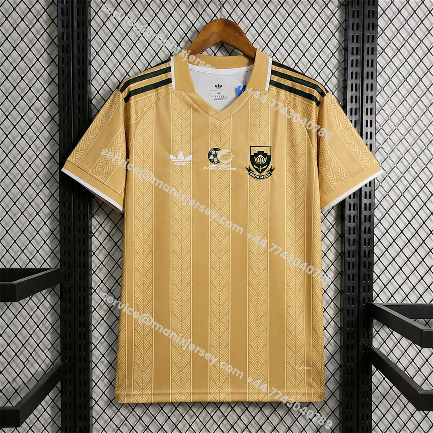 South Africa 2026 Gold Stripes Special Jersey - Fans Version:football jersey mysite: unitedjerseyfootball 邓江浪:football