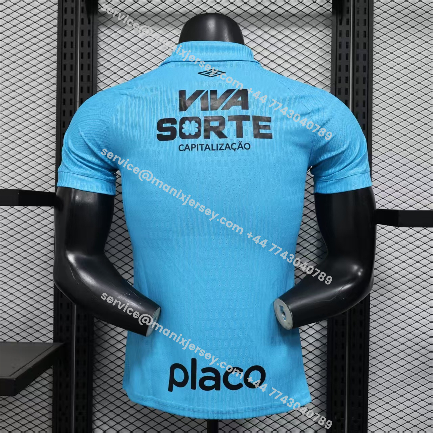 ManixJersey.com | Santos 25-26 Third Blue Jersey - Play Version -Customize Name, Number and Patch | Worldwide Shipping