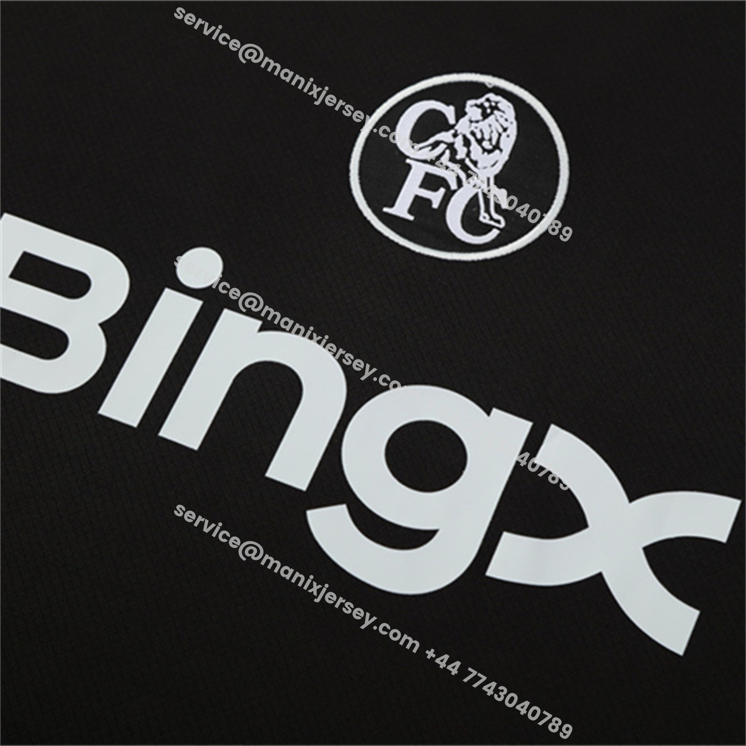 ManixJersey.com | C.H.E.L.S.E.A 25-26 Short-Sleeve Training Set - Black Top & Black Shorts -Customize Name, Number and Patch | Worldwide Shipping