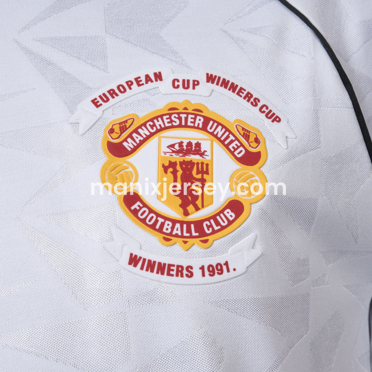 ManixJersey.com | Retro Manchester United 1991 Third Remake Jersey - European Cup Winners' Cup Winners - Player Version -Customize Name, Number and Patch | Worldwide Shipping
