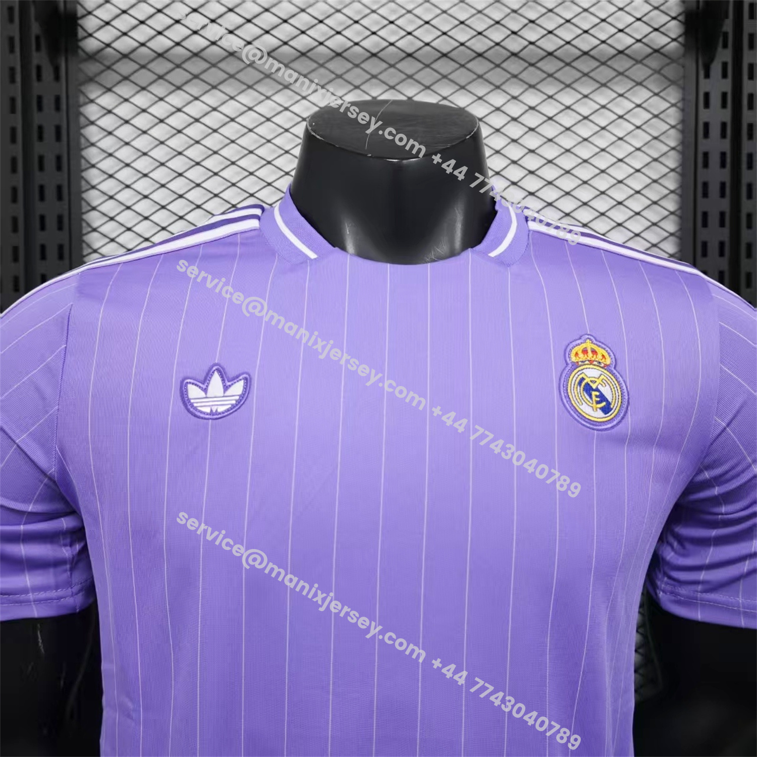 ManixJersey.com | Real Madrid 25-26 Icon Range Trefoil Light Purple Travel Jersey - Player Version -Customize Name, Number and Patch | Worldwide Shipping