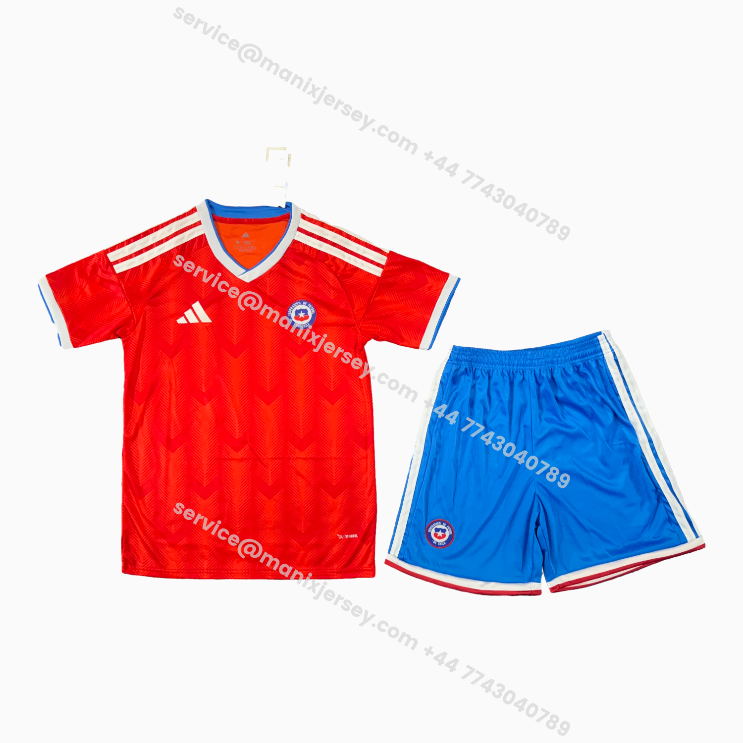 ManixJersey.com | Chile 2026 Home Red Kids Kit -Customize Name, Number and Patch | Worldwide Shipping