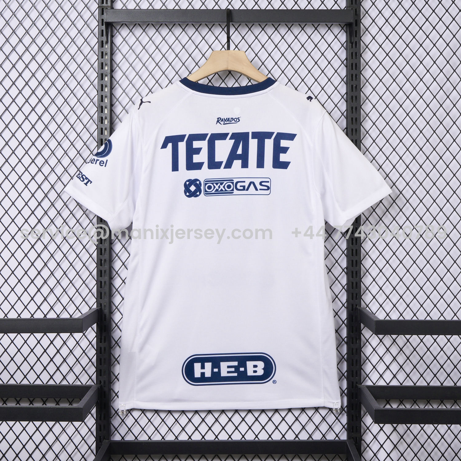 ManixJersey.com | Rayados Monterrey 25-26 Away White Jersey - Fans Version -Customize Name, Number and Patch | Worldwide Shipping