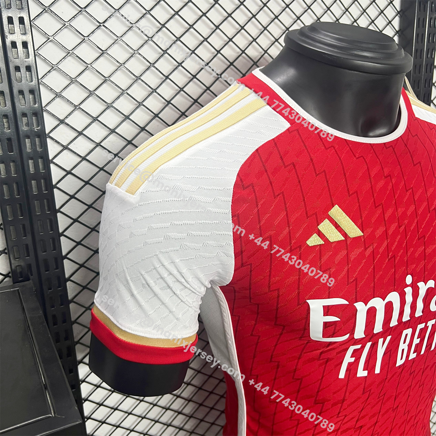 ManixJersey.com | Retro Arsenal 2023-24 Home Red Jersey - Player Version -Customize Name, Number and Patch | Worldwide Shipping