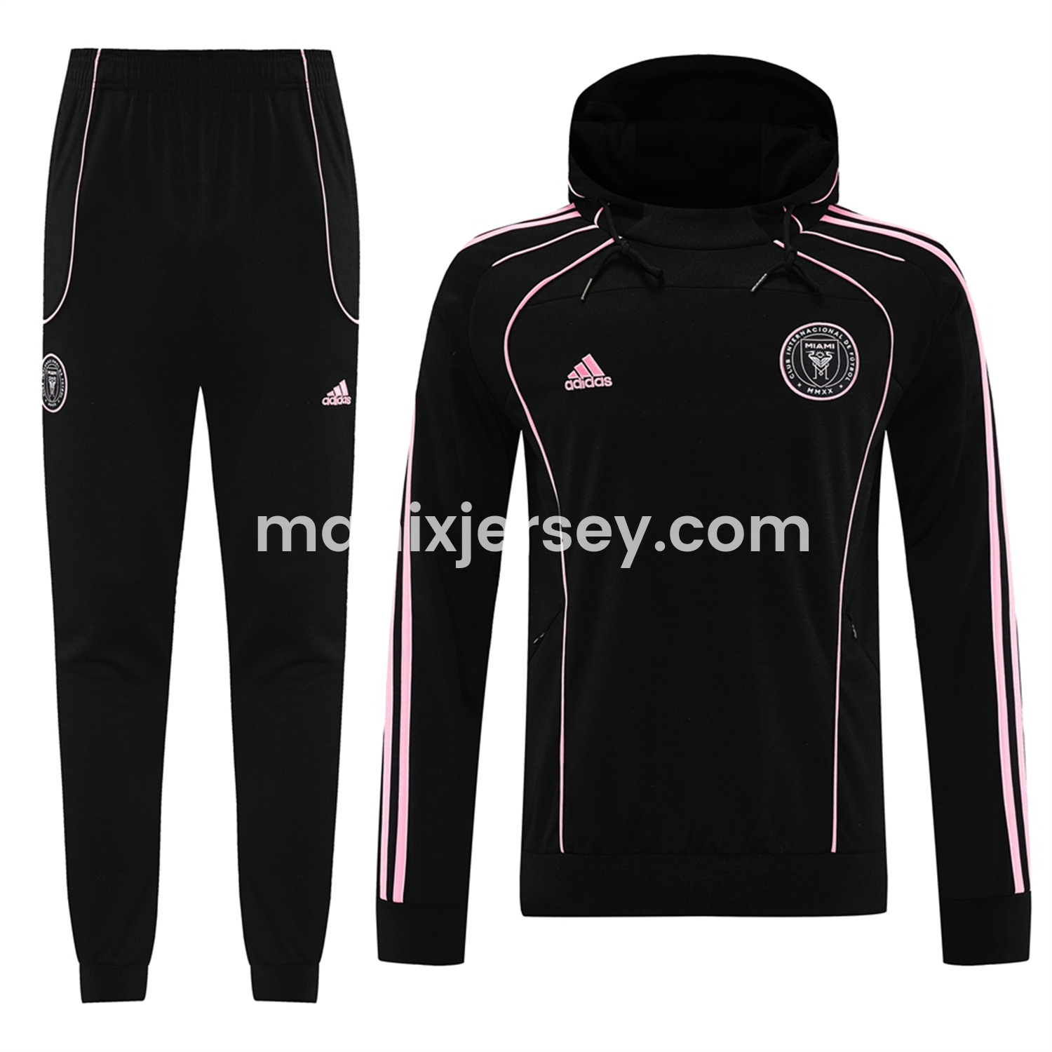 ManixJersey.com | INT M.A.M 25-26 Long Sleeves Training Hoodie Set - Black Hoodie + Pants -Customize Name, Number and Patch | Worldwide Shipping
