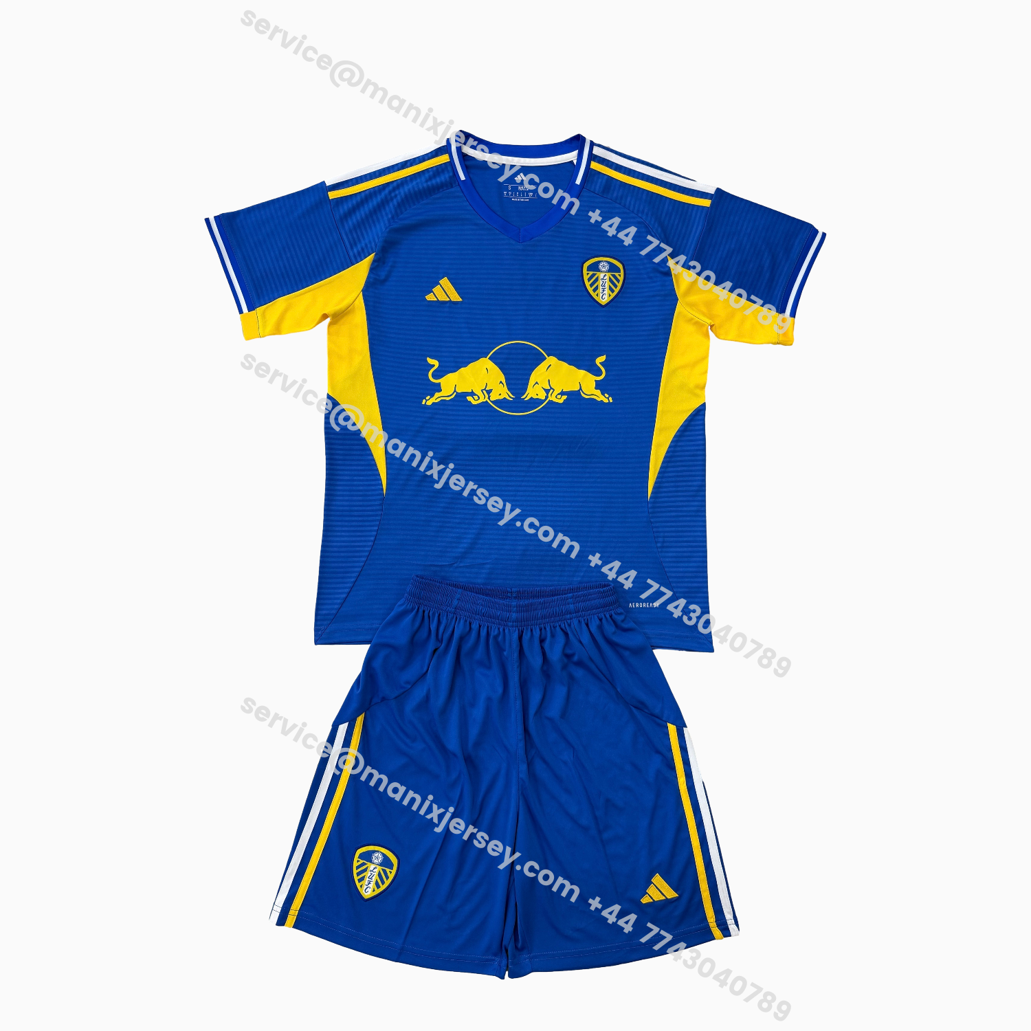 ManixJersey.com | Leeds United 25-26 Away Men's Adult Jersey Set - Fans Version -Customize Name, Number and Patch | Worldwide Shipping