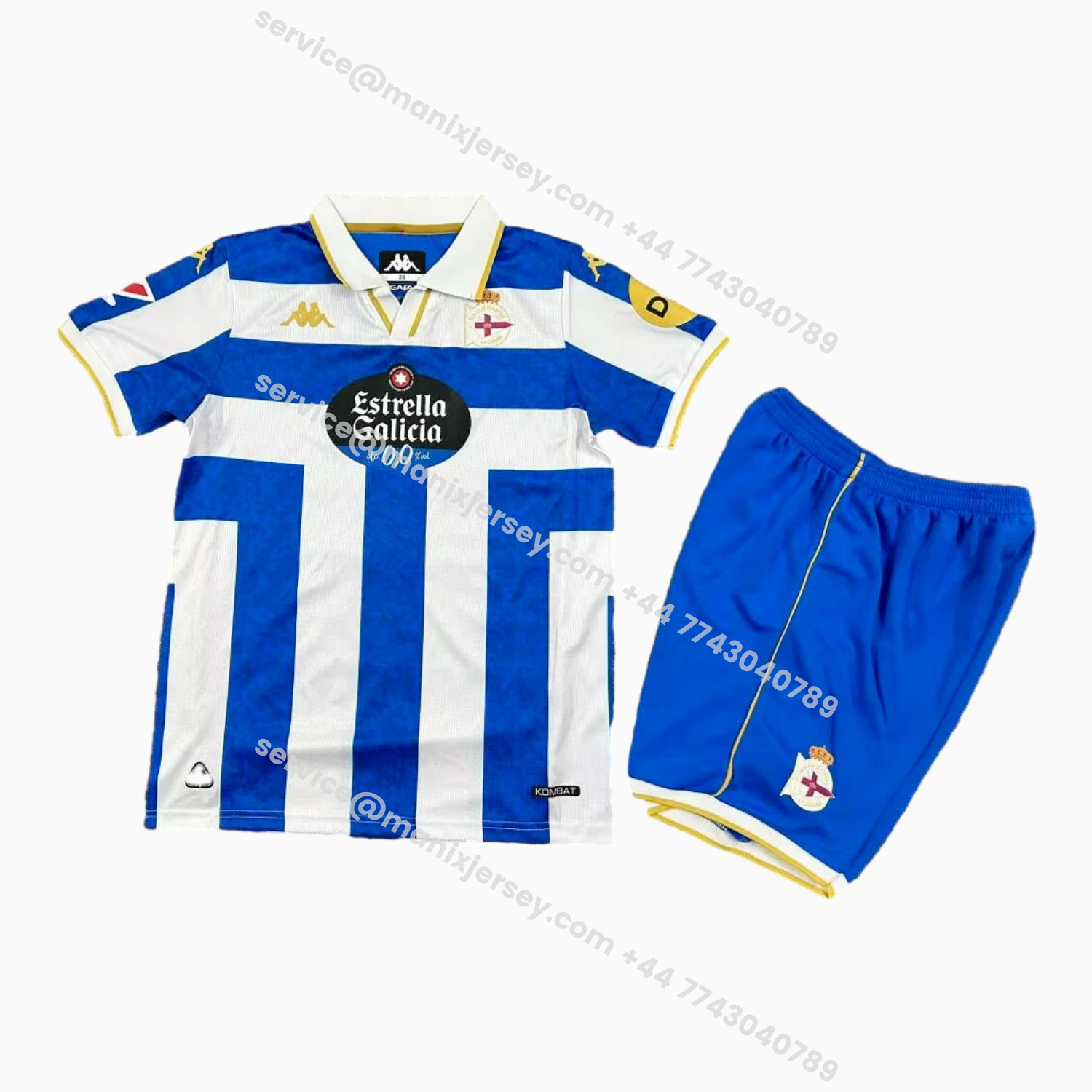 ManixJersey.com | Deportivo de La Coruña 25-26 Home Kids Kit -Customize Name, Number and Patch | Worldwide Shipping