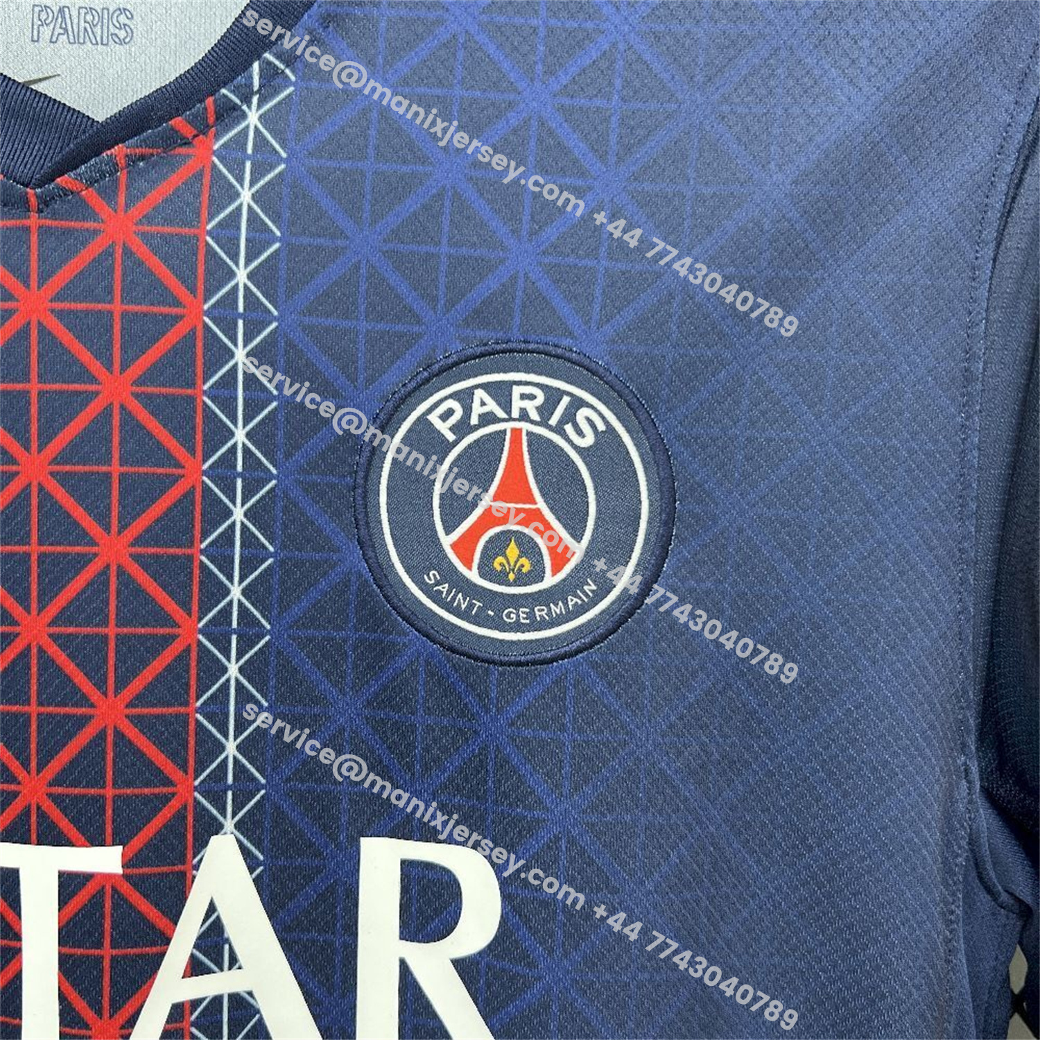 ManixJersey.com | Paris Saint-Germain PSG 25-26 Home Long Sleeves Jersey - Fans Version -Customize Name, Number and Patch | Worldwide Shipping
