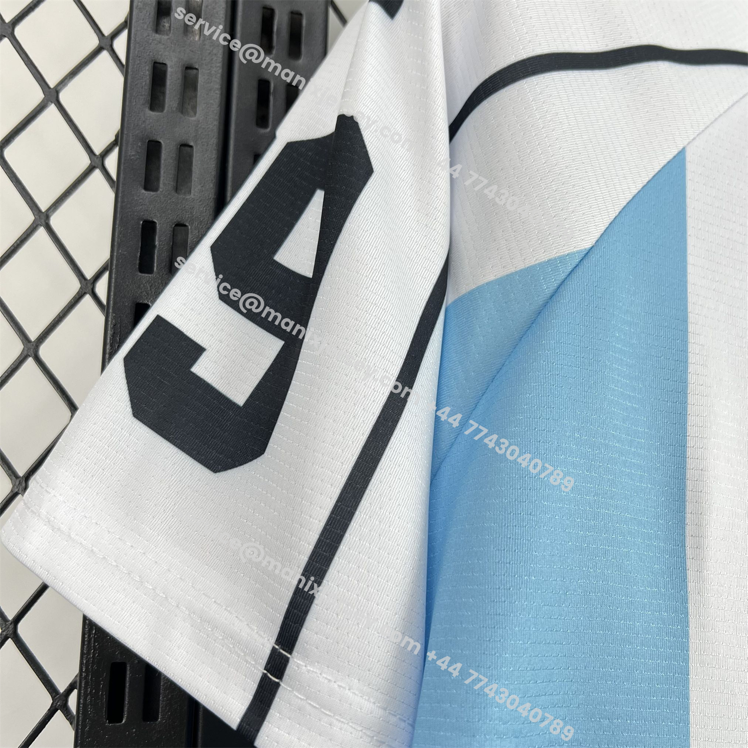 Unisex Light Blue Striped 2026 World Cup Style V-Neck Soccer Jersey - Fans Version:football jersey mysite: unitedjerseyfootball 邓江浪:football
