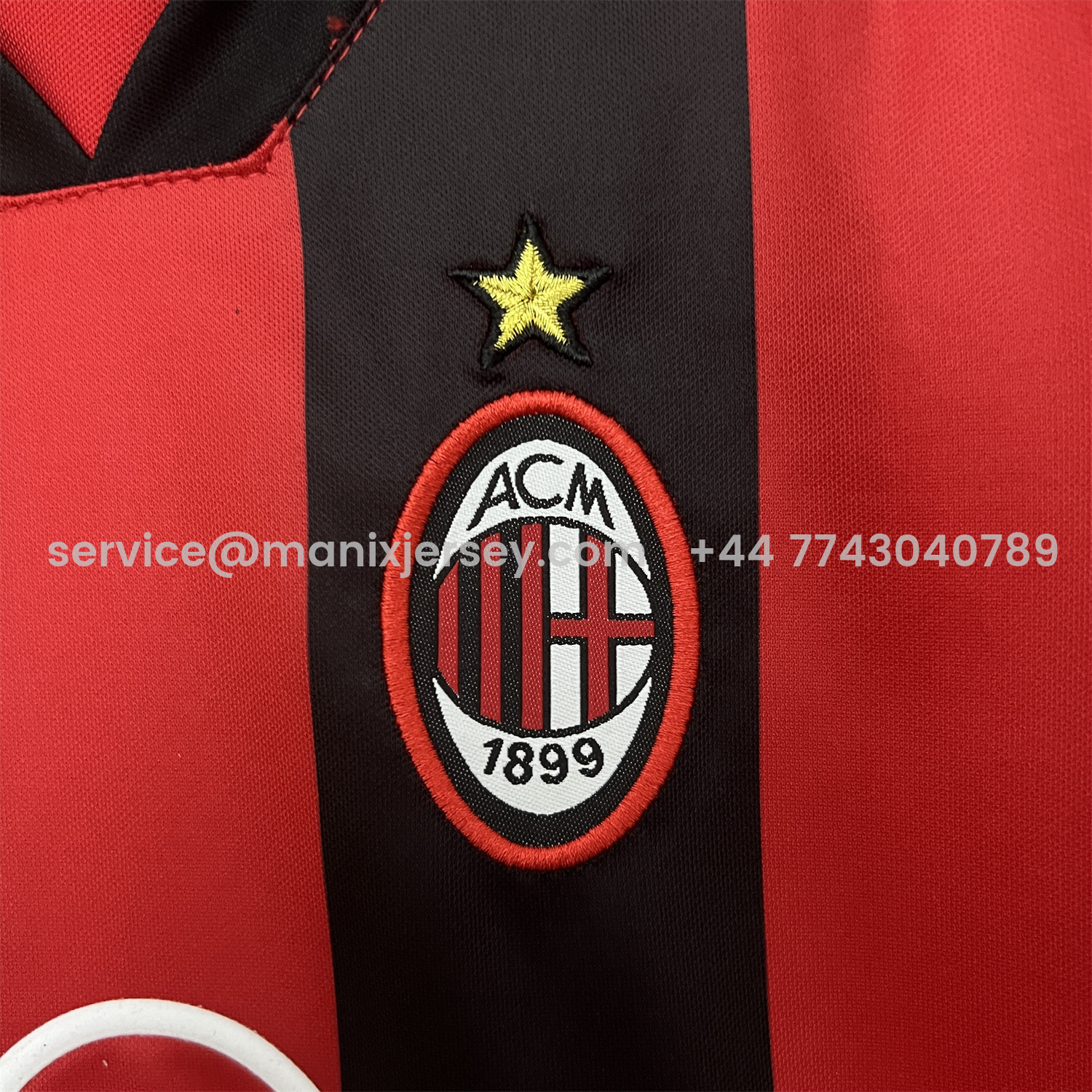 ManixJersey.com | Retro AC Milan 1998-99 Home Kids Kit -Customize Name, Number and Patch | Worldwide Shipping
