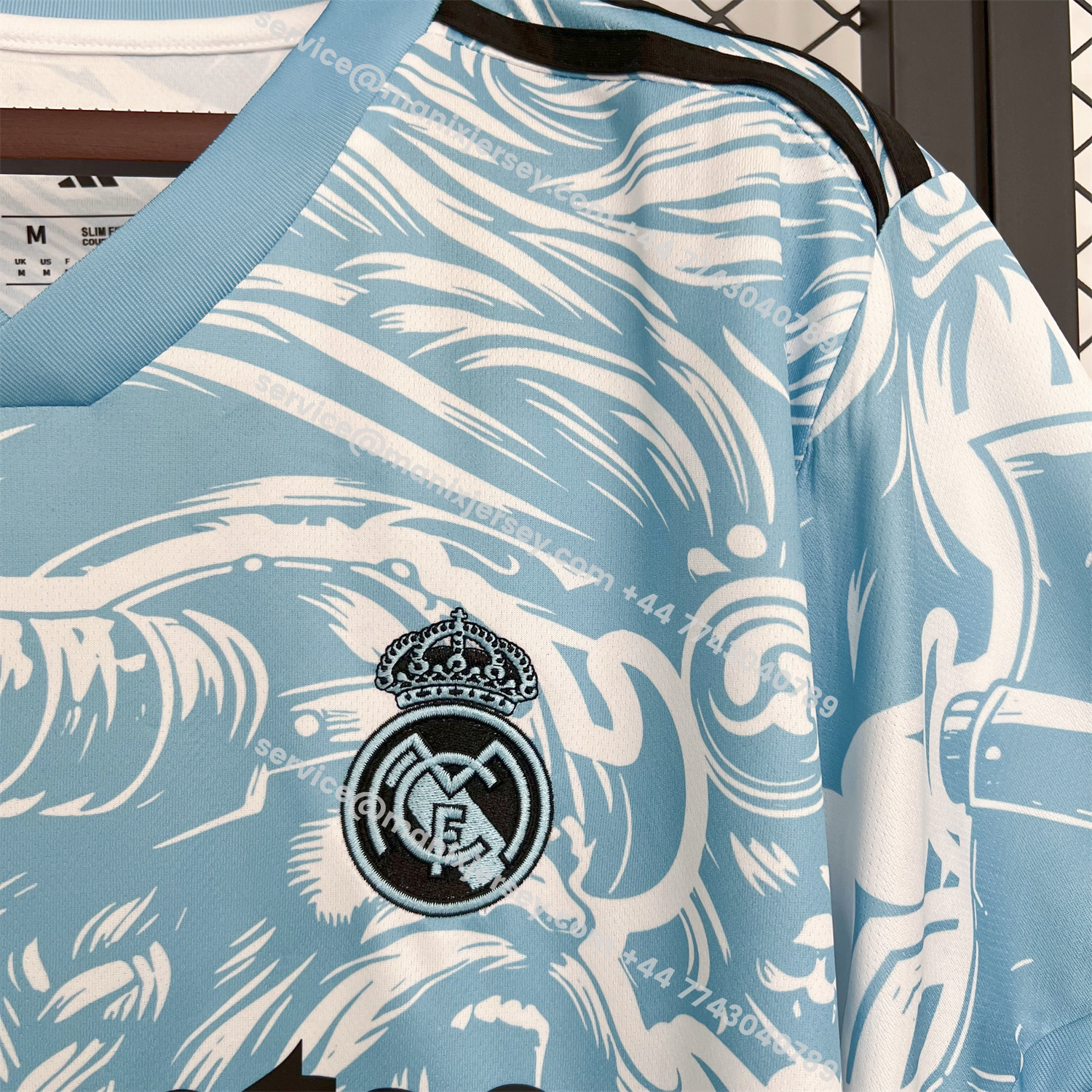 ManixJersey.com | Real Madrid 25-26 Blue Viking Warrior Special Jersey - Fans Version -Customize Name, Number and Patch | Worldwide Shipping